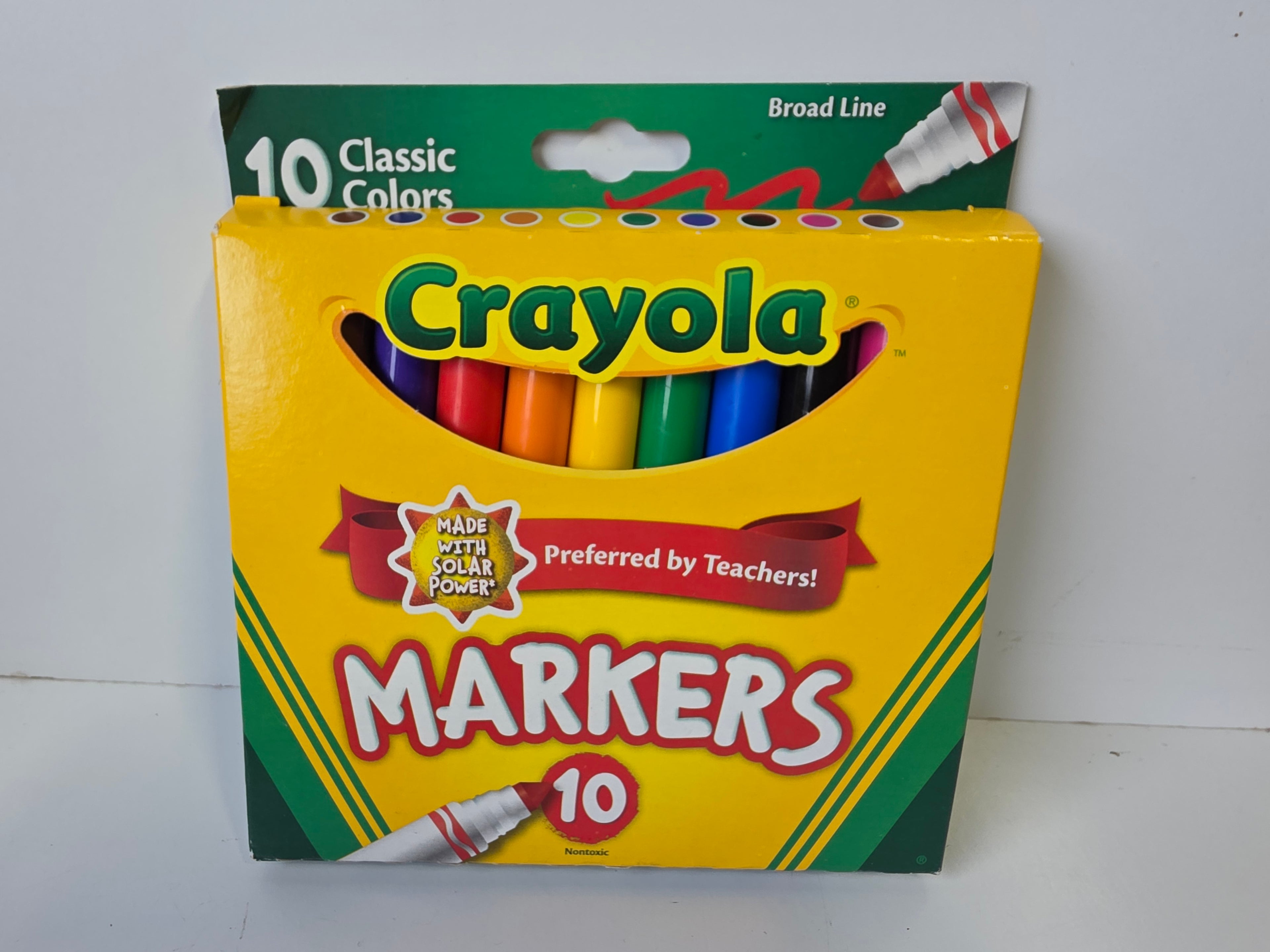 Crayola Classic Colors Broad Line Marker Set Ten Count Art Supply Collectible Pack