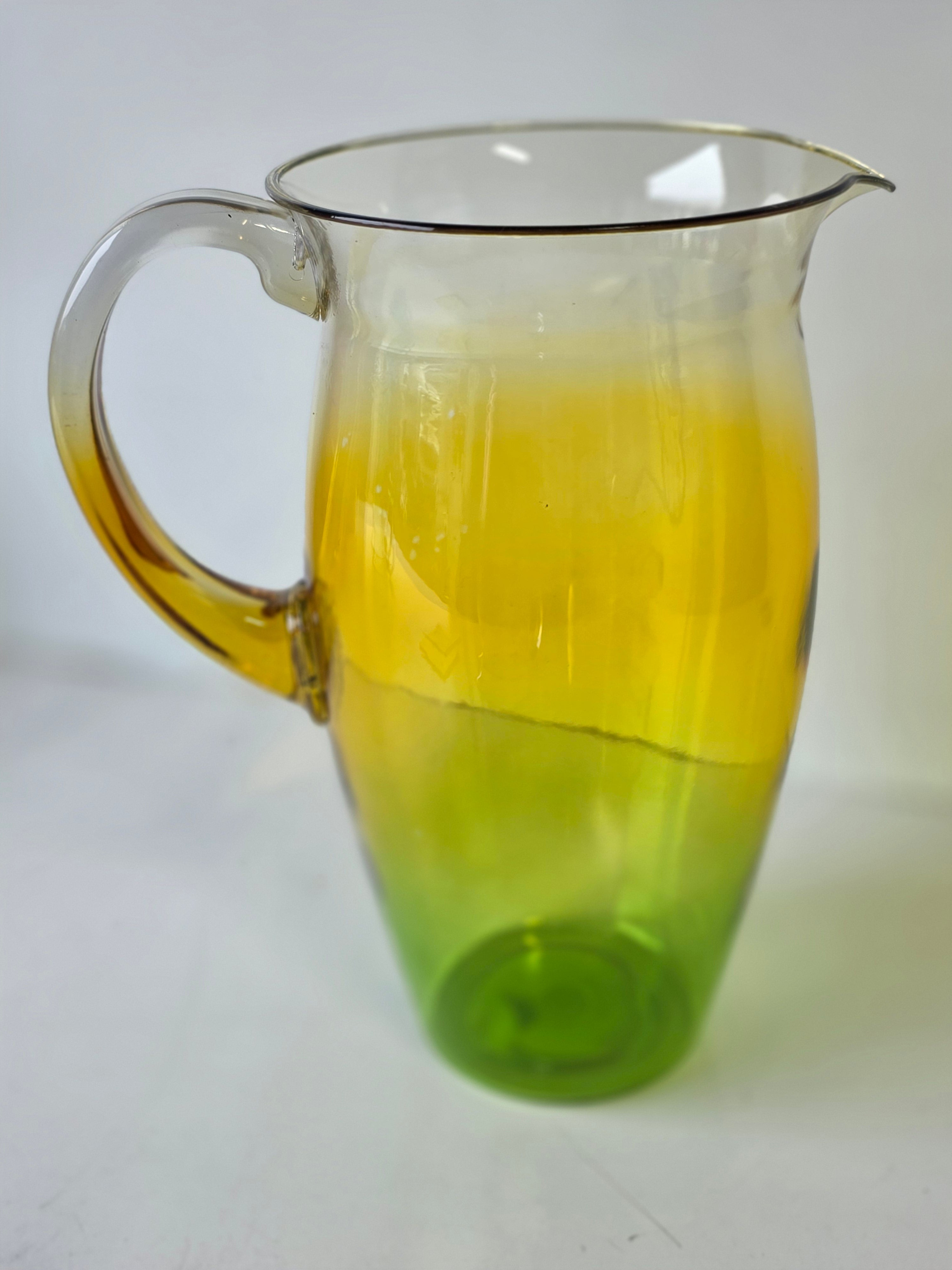 Ankyo Plastic Pitcher Yellow Green Gradient Cold Beverage Server Household Jug