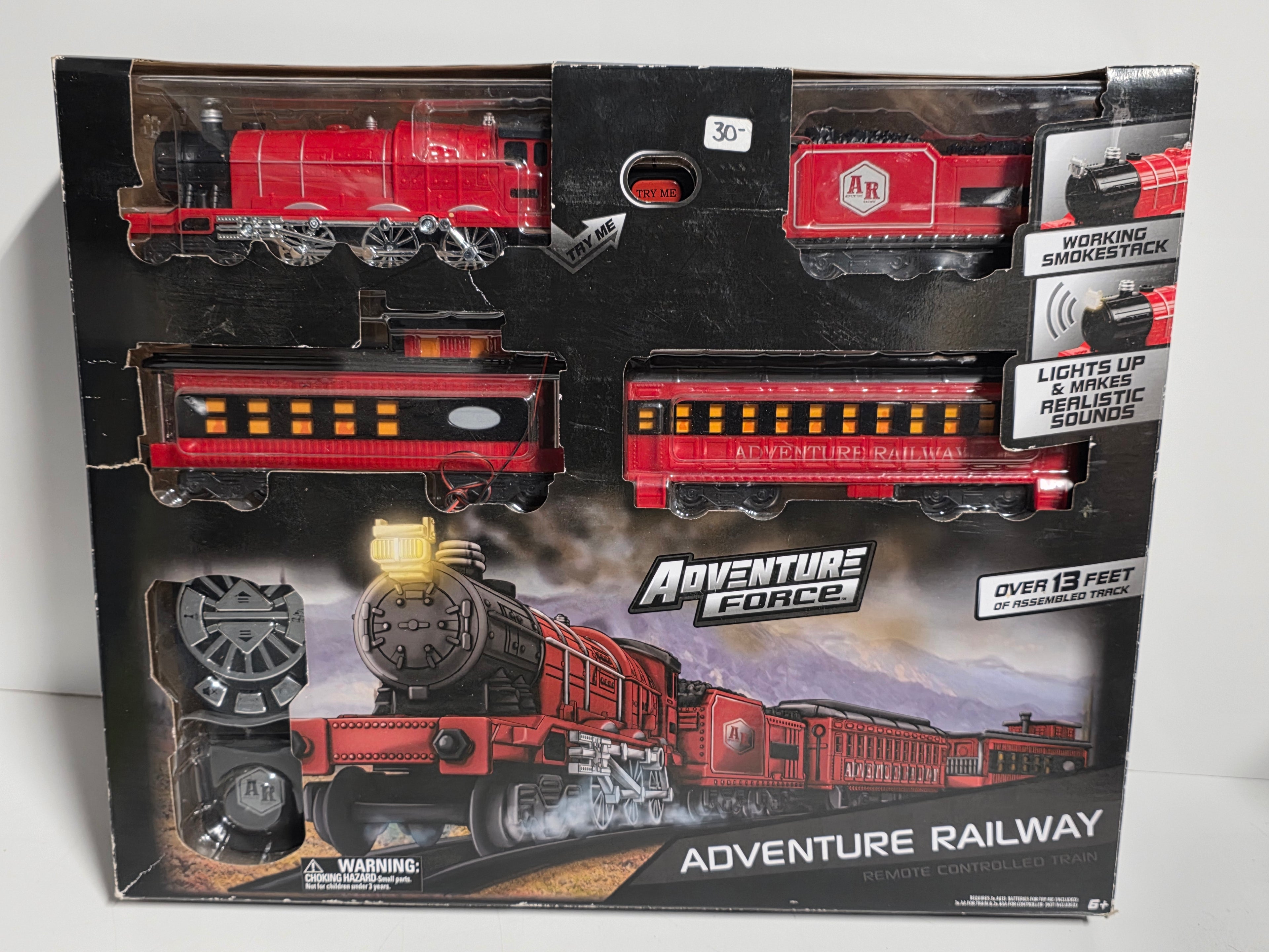 Adventure Force Adventure Railway Remote Controlled Train Set Lights Sounds Smokestack