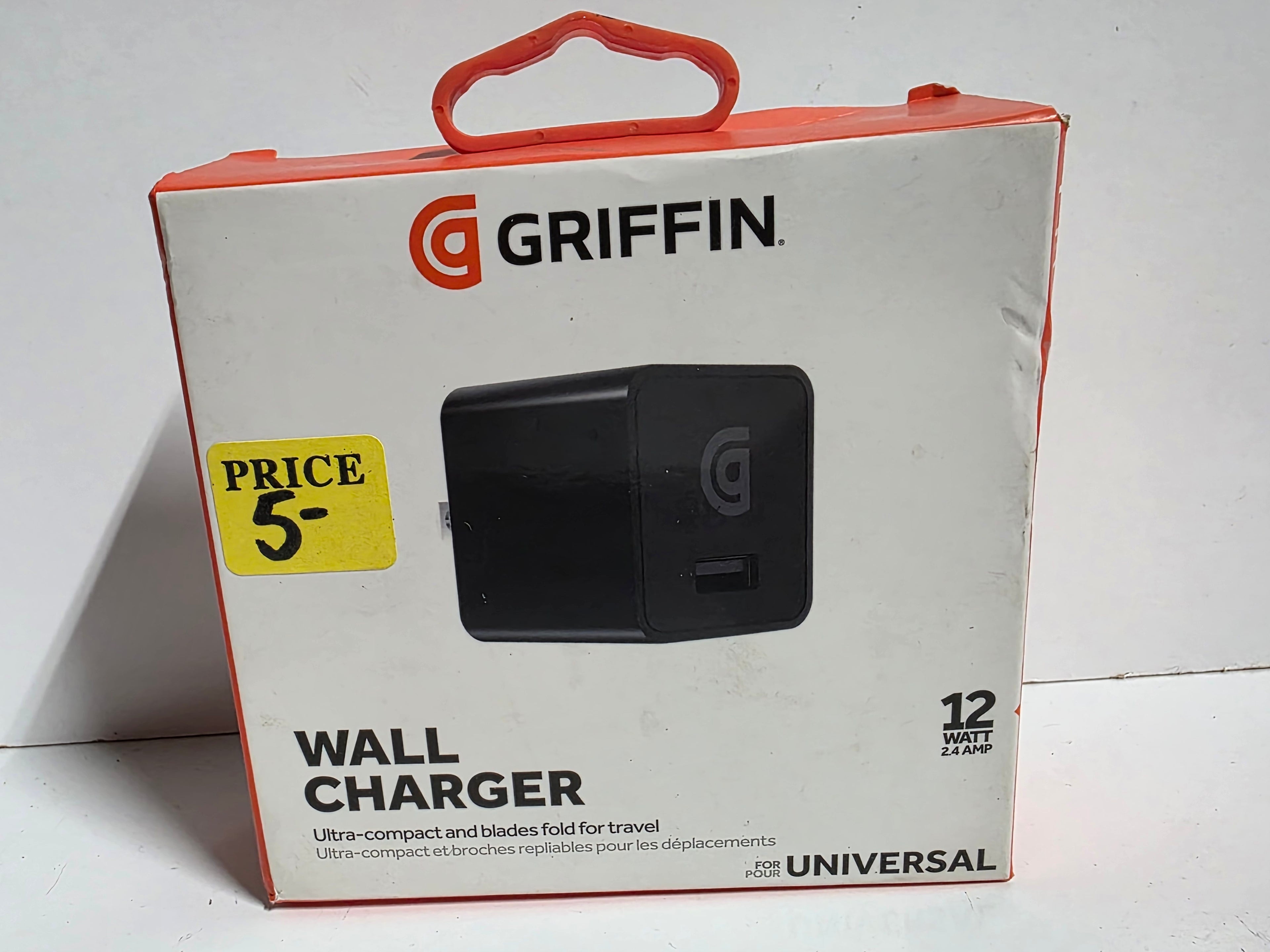 Griffin Universal Wall Charger 12W Compact Folding-Blade Travel Power Adapter
