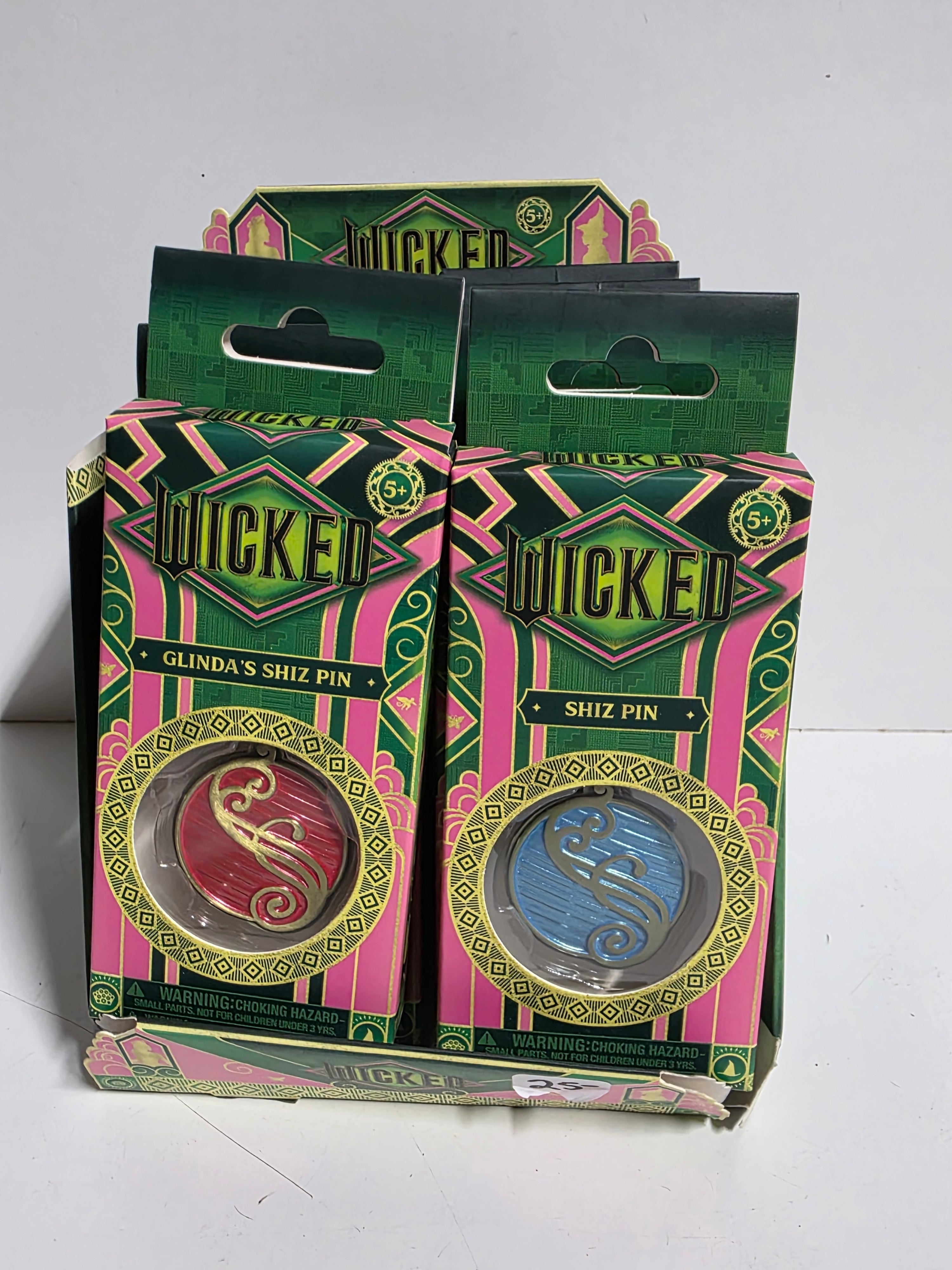 Wicked Glinda’s Shiz Pin Pink Enamel Gold Emblem Collectible Theater Souvenir