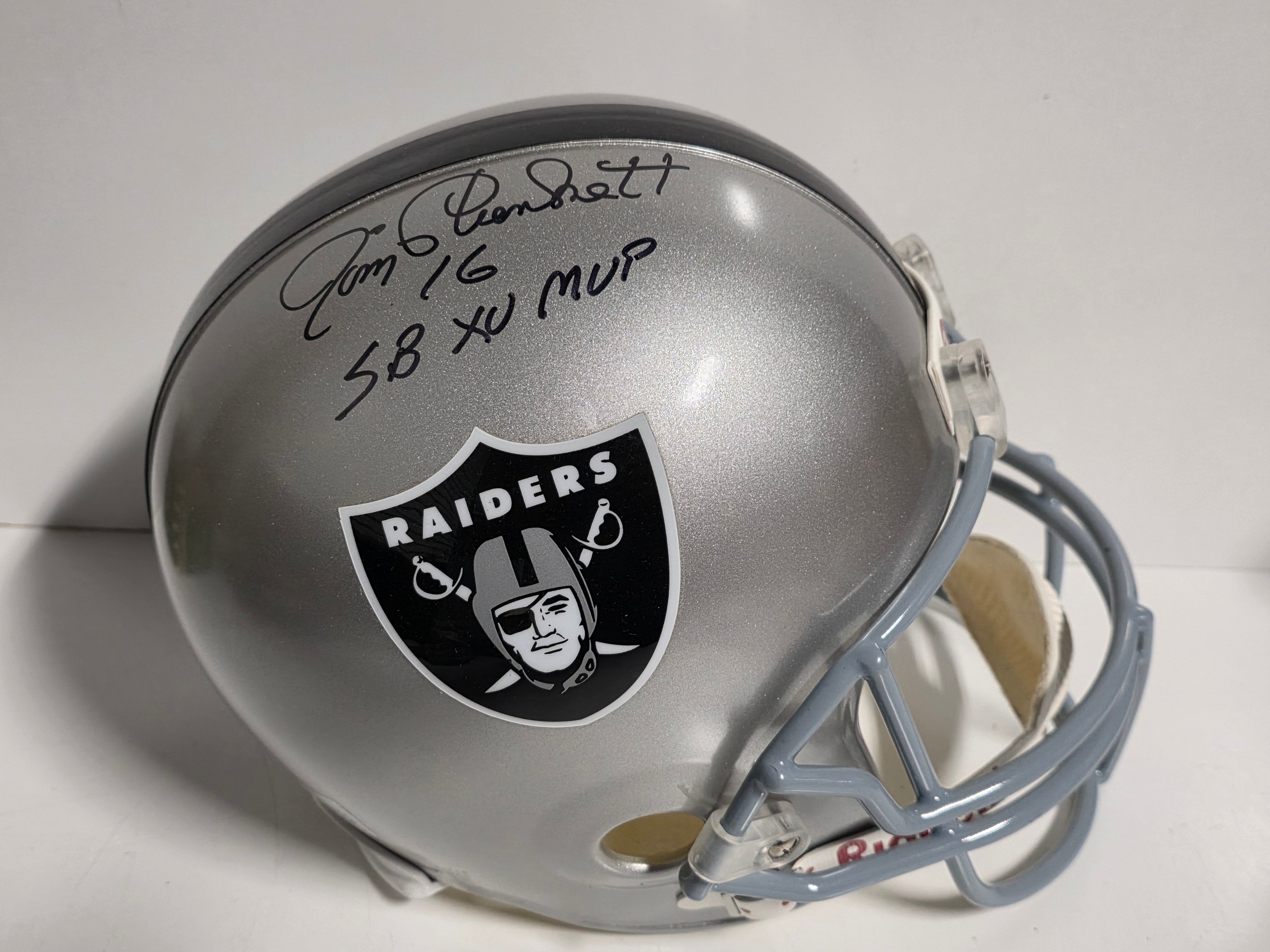 Riddell Raiders Full Size Helmet Autographed by Jim Plunkett SB XV MVP Inscribed