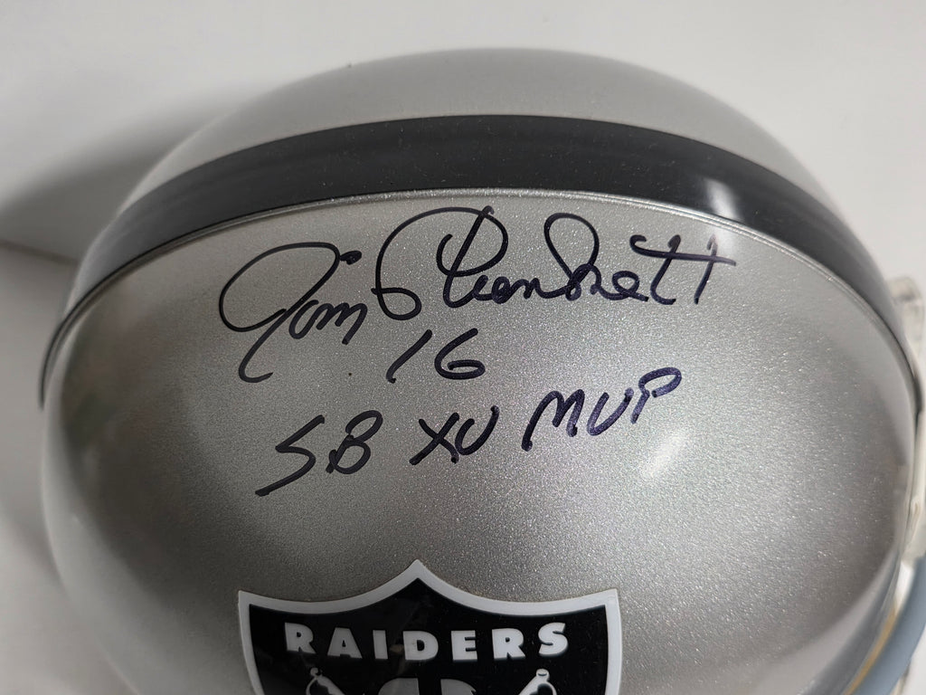 Riddell Raiders Full Size Helmet Autographed by Jim Plunkett SB XV MVP Inscribed