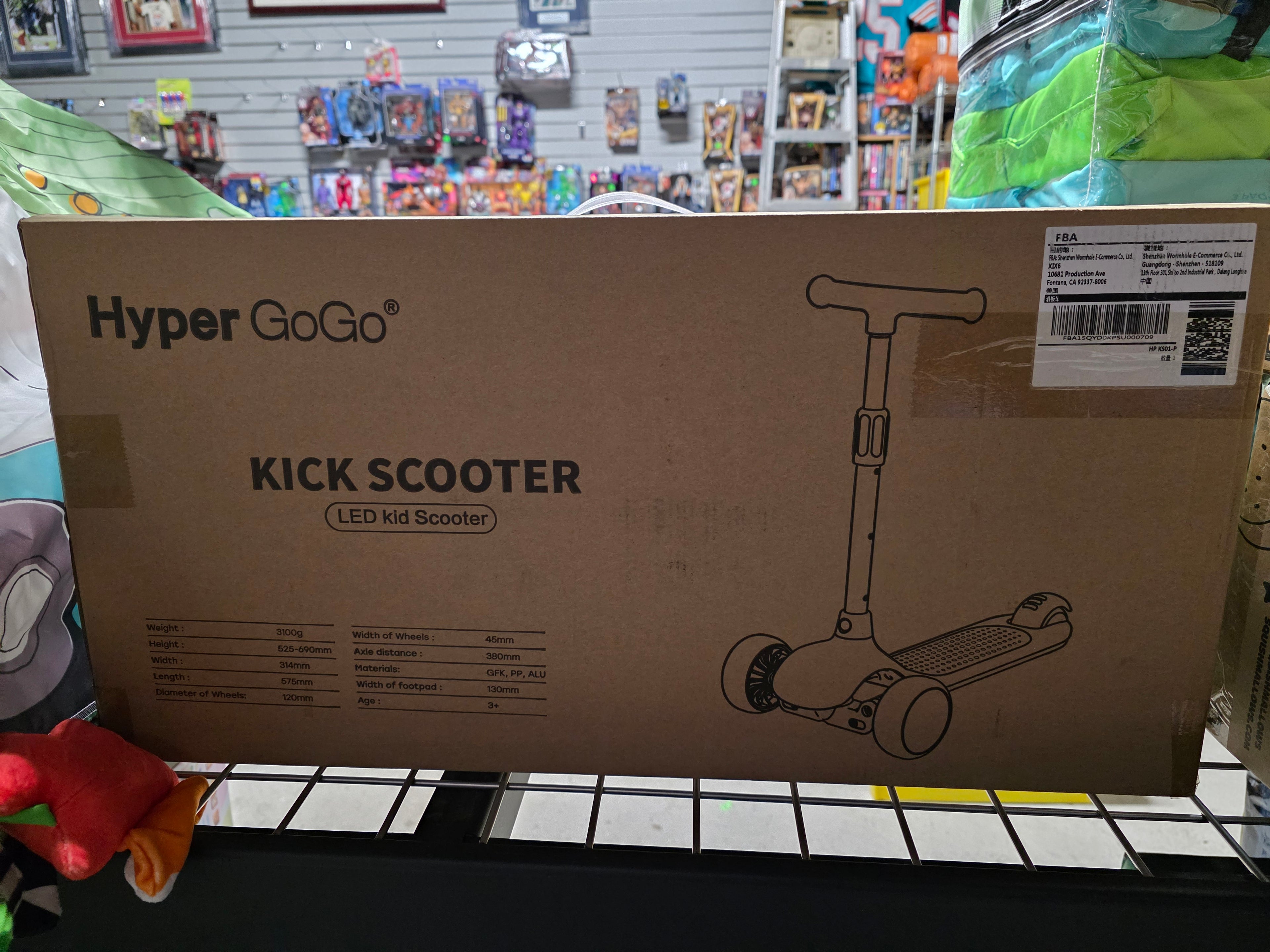 Hyper GoGo LED Kids Kick Scooter Adjustable Height Lightweight Ride-On Outdoor Toy