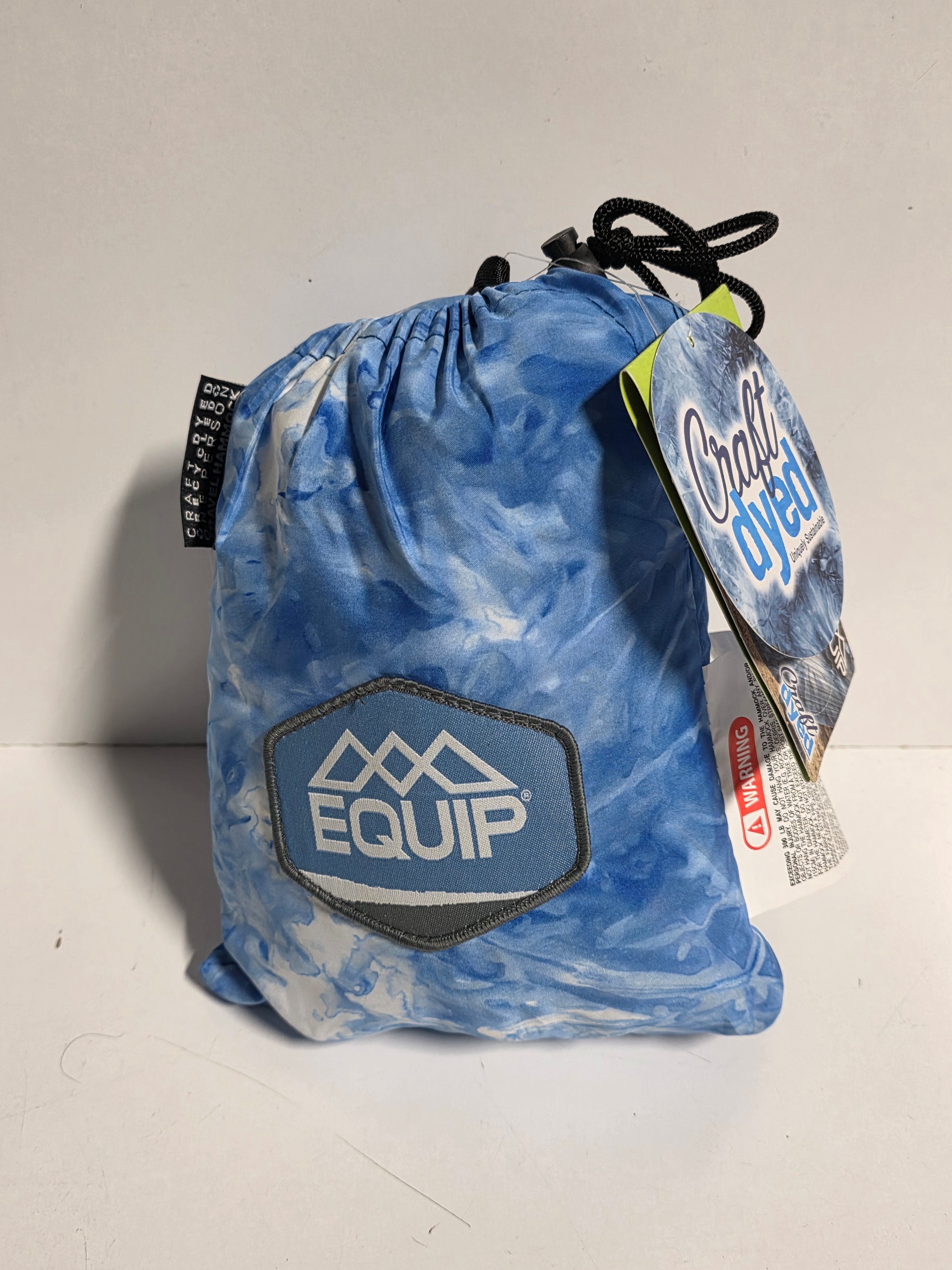 Equip Craft Dyed 1 Person Recycled Polyester Hammock Navy Blue Lightweight Outdoor Gear