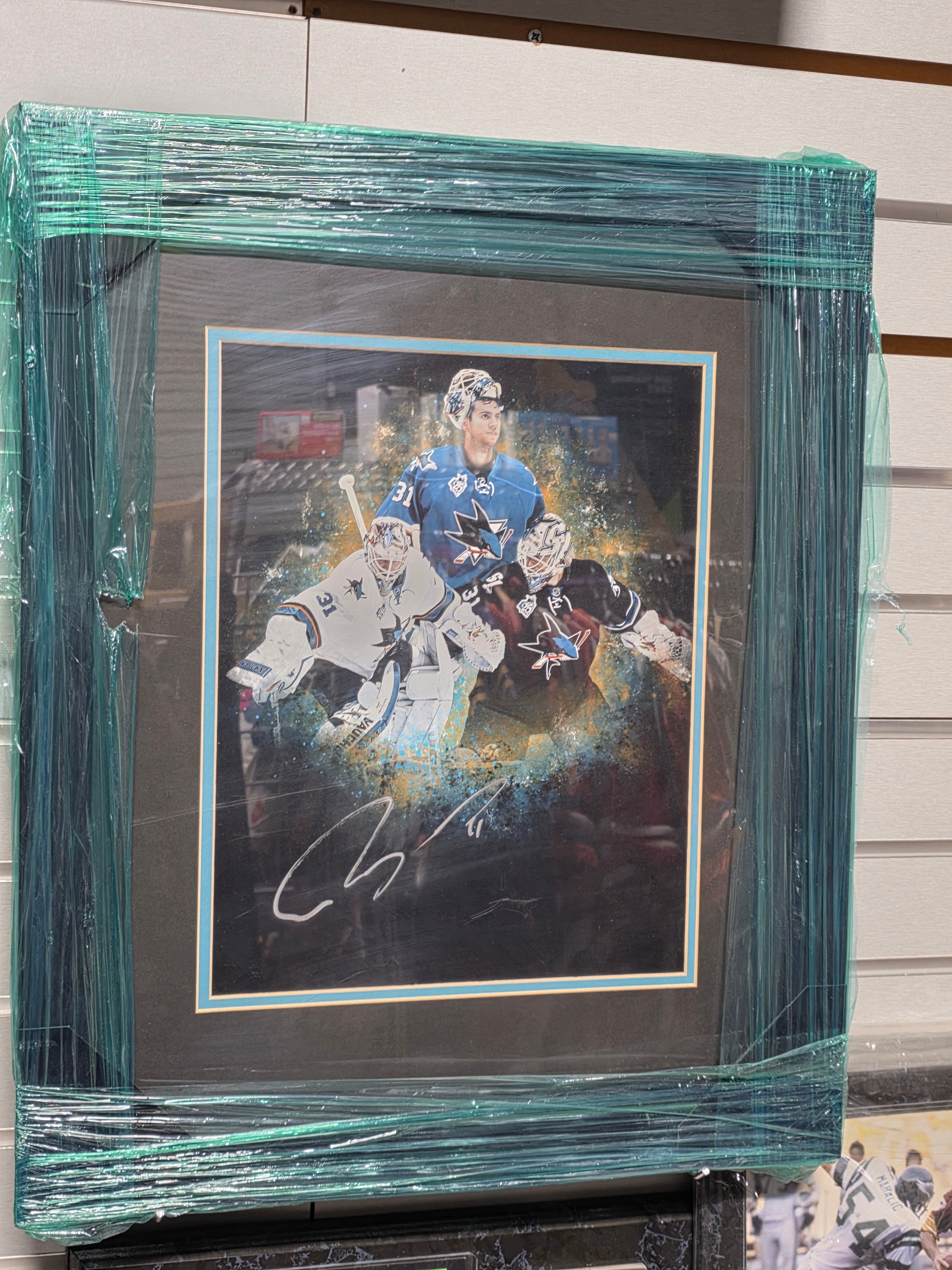 Signed Autograph Antti Niemi San Jose Sharks Framed Hockey Art Print Collectible