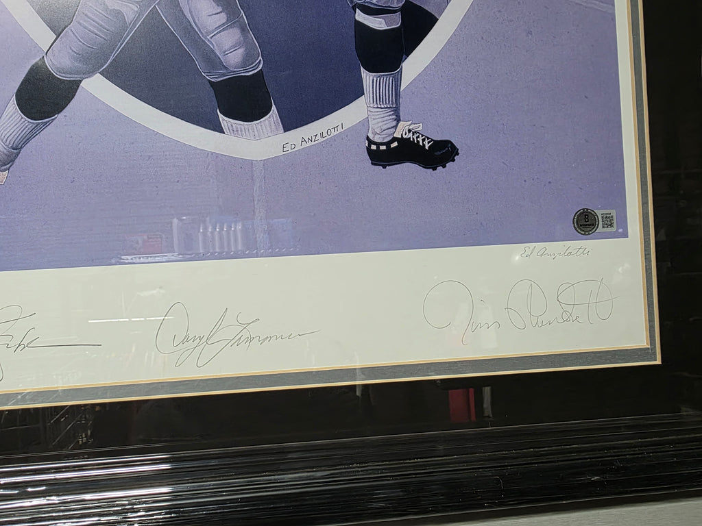 Signed Autograph Raiders QB Legends Stabler Lamonica Plunkett Framed Limited Lithograph