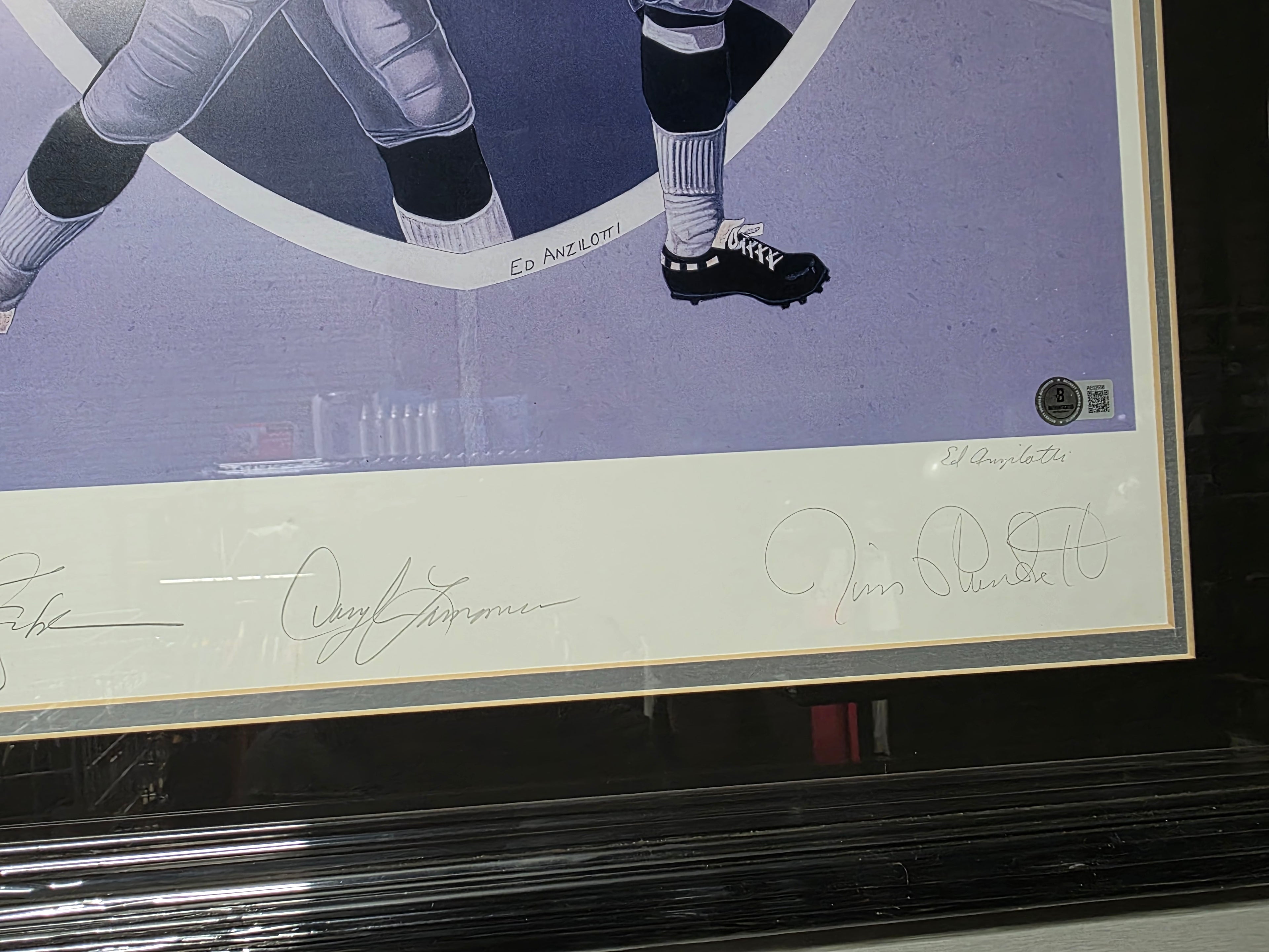 Signed Autograph Raiders QB Legends Stabler Lamonica Plunkett Framed Limited Lithograph