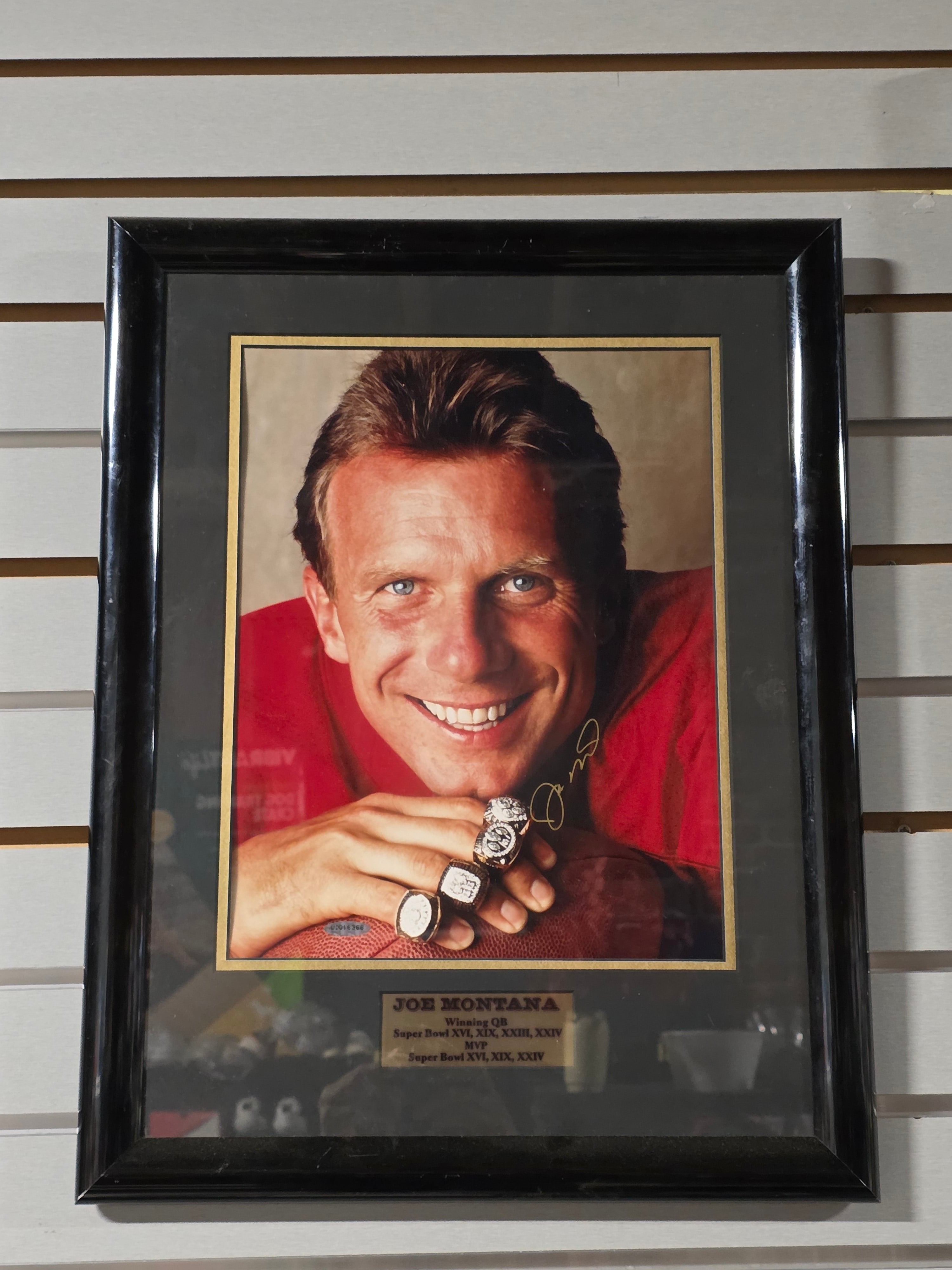 Joe Montana San Francisco 49ers Framed Football Photo Display Collectible Piece