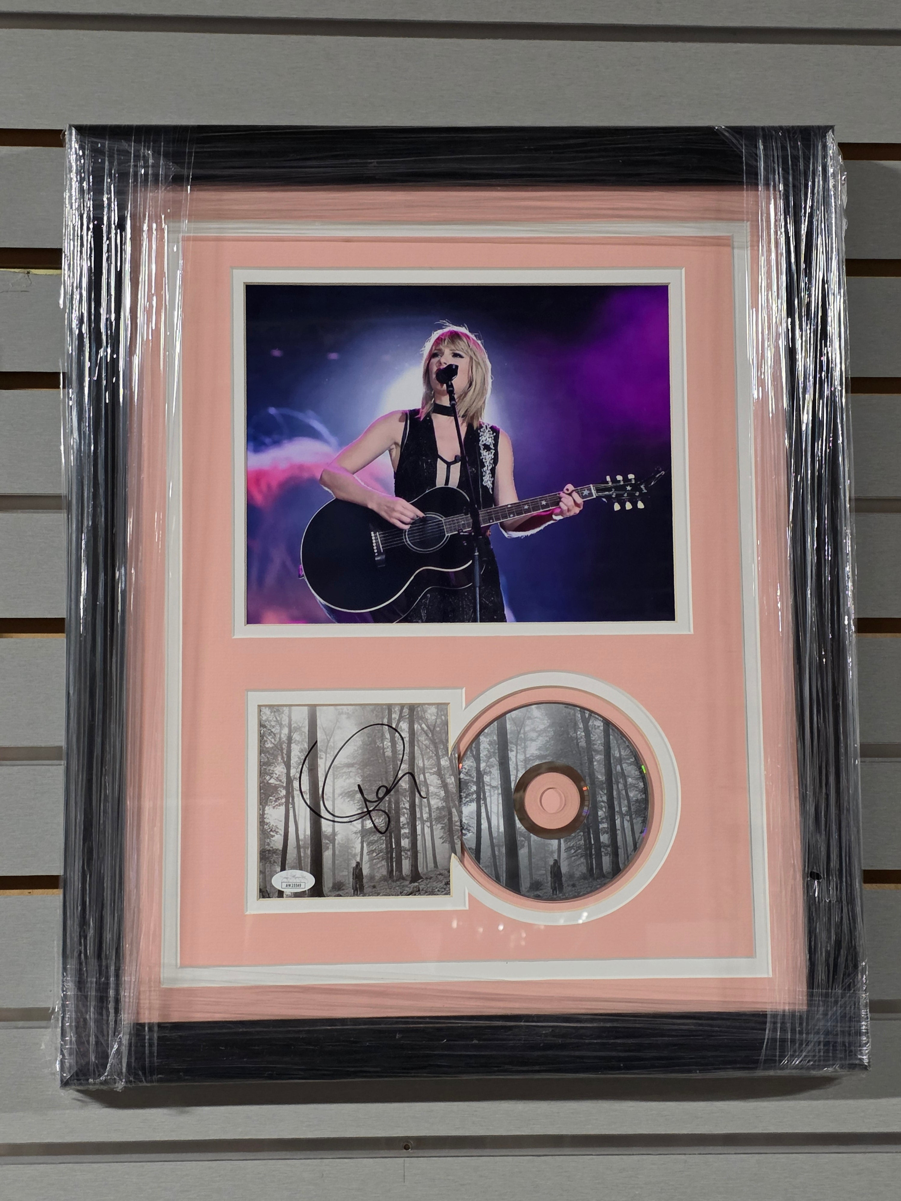 Signed Autograph Taylor Swift Folklore Framed CD Photo Display Collectible Piece