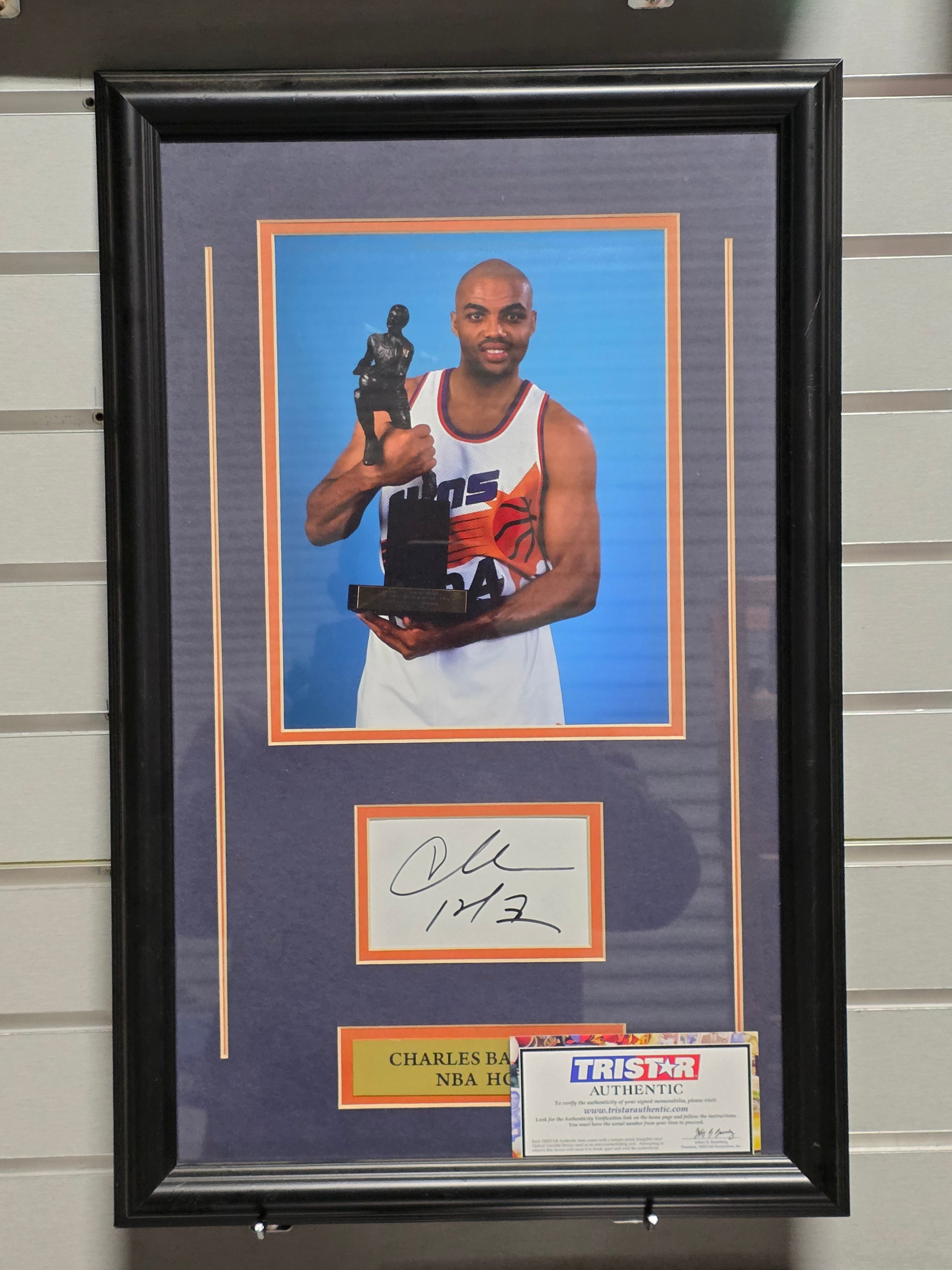 Charles Barkley Signed Framed NBA MVP Photo Display Tristar Authenticated Collectible
