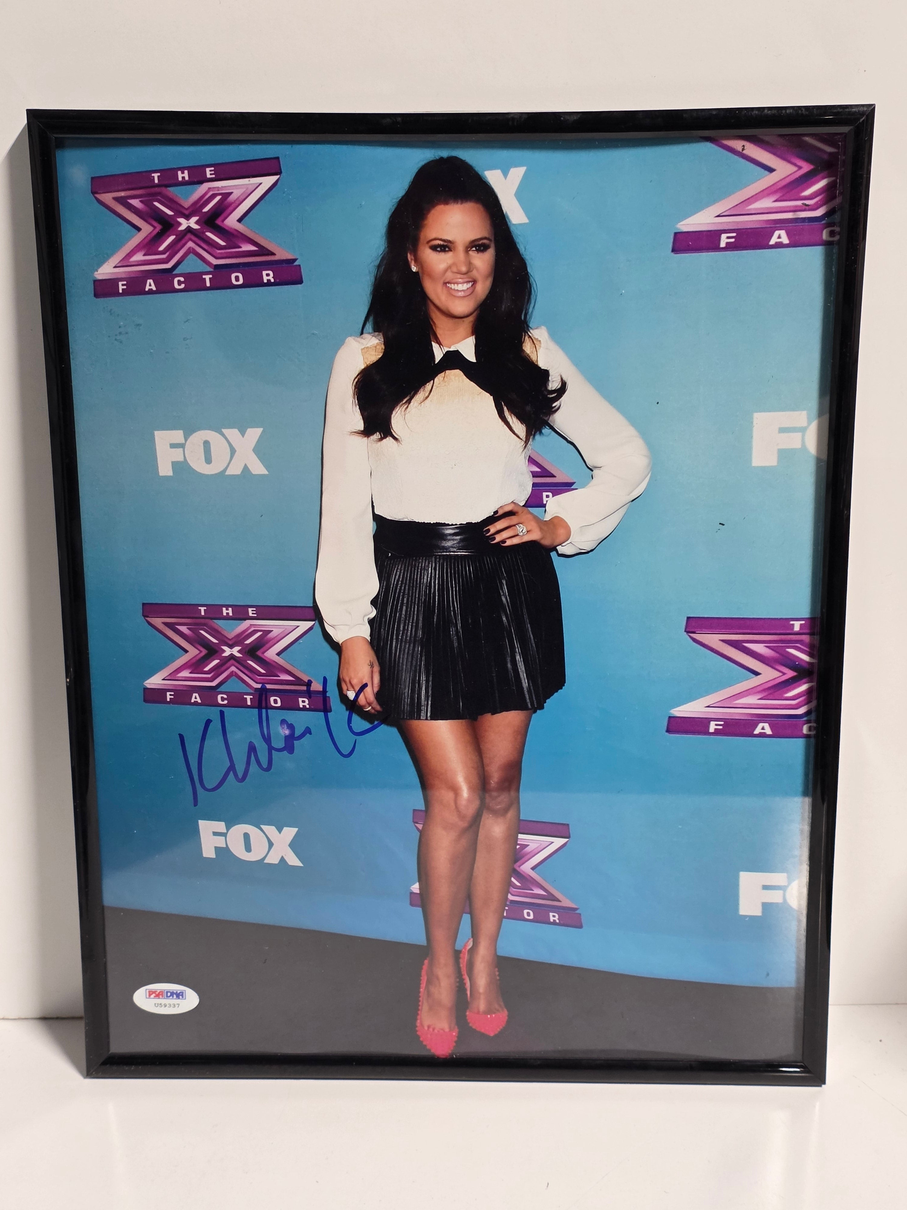 Khloe Kardashian Signed 11x14 Framed X Factor Photo PSA Authenticated Collectible Art