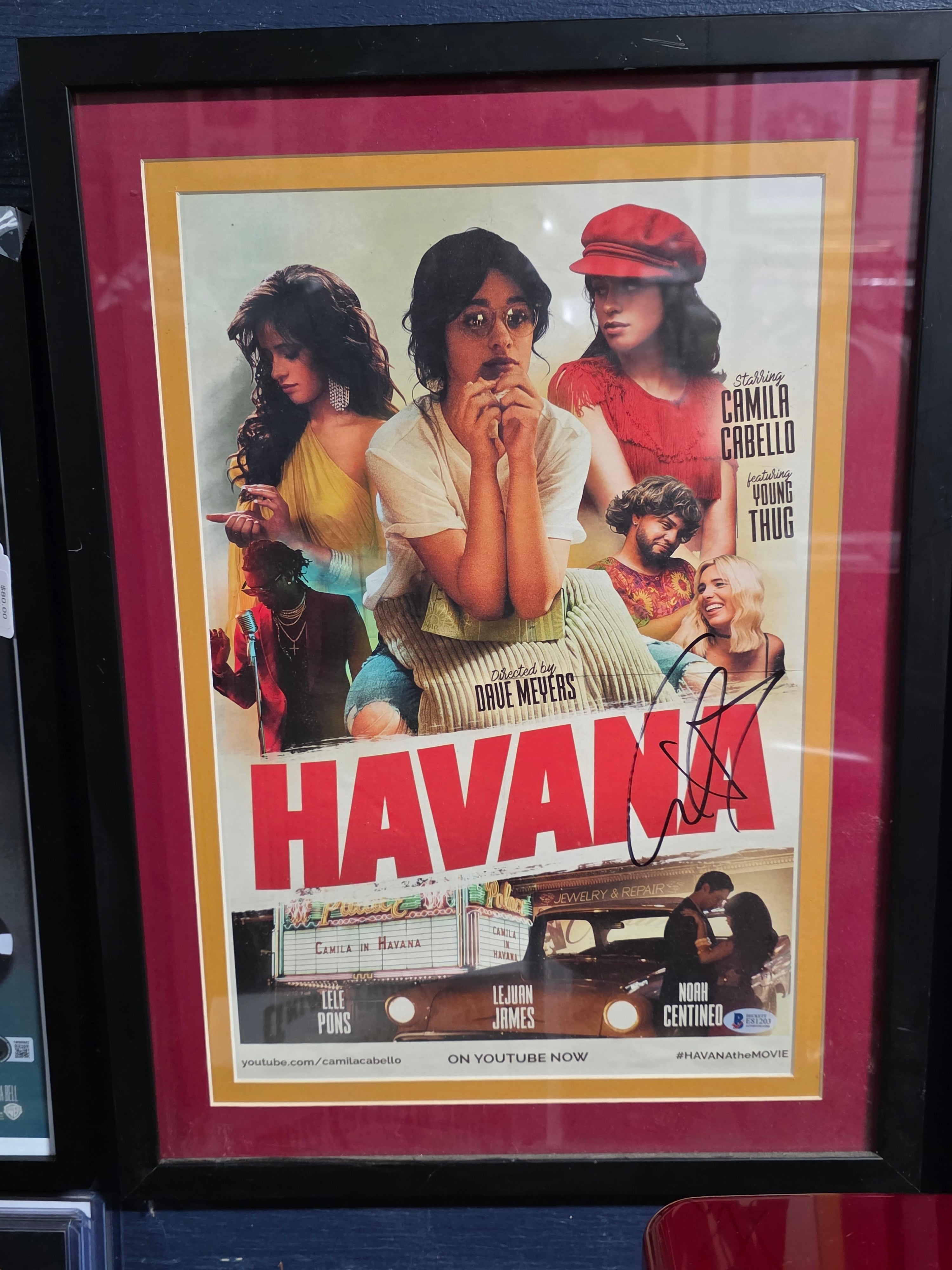 Camila Cabello Havana Signed Framed Movie Poster Autograph Collectible Art Piece