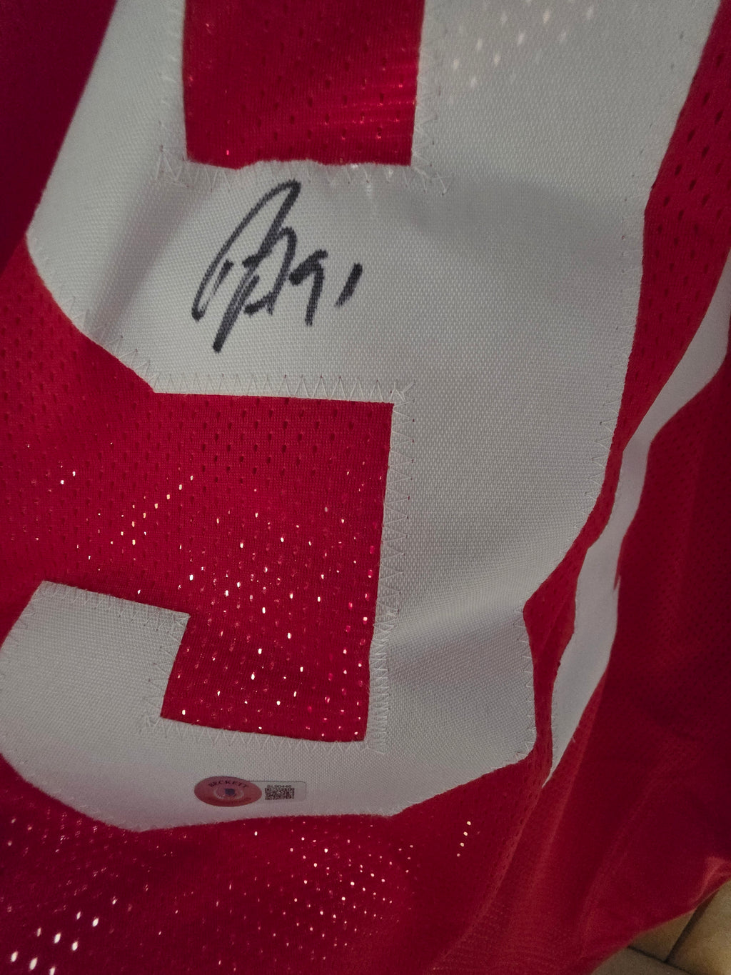 Arik Armstead Signed San Francisco 49ers Red Jersey Autograph Beckett COA