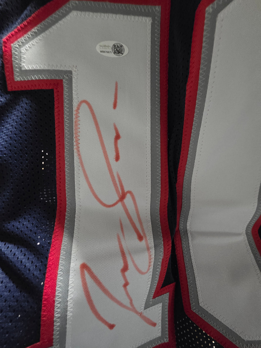 Josh Gordon Signed New England Patriots Football Jersey Autograph Beckett COA