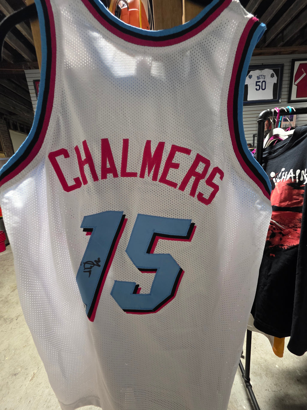 Vintage Mario Chalmers Miami Heat Basketball Jersey Signed Auto Beckett COA