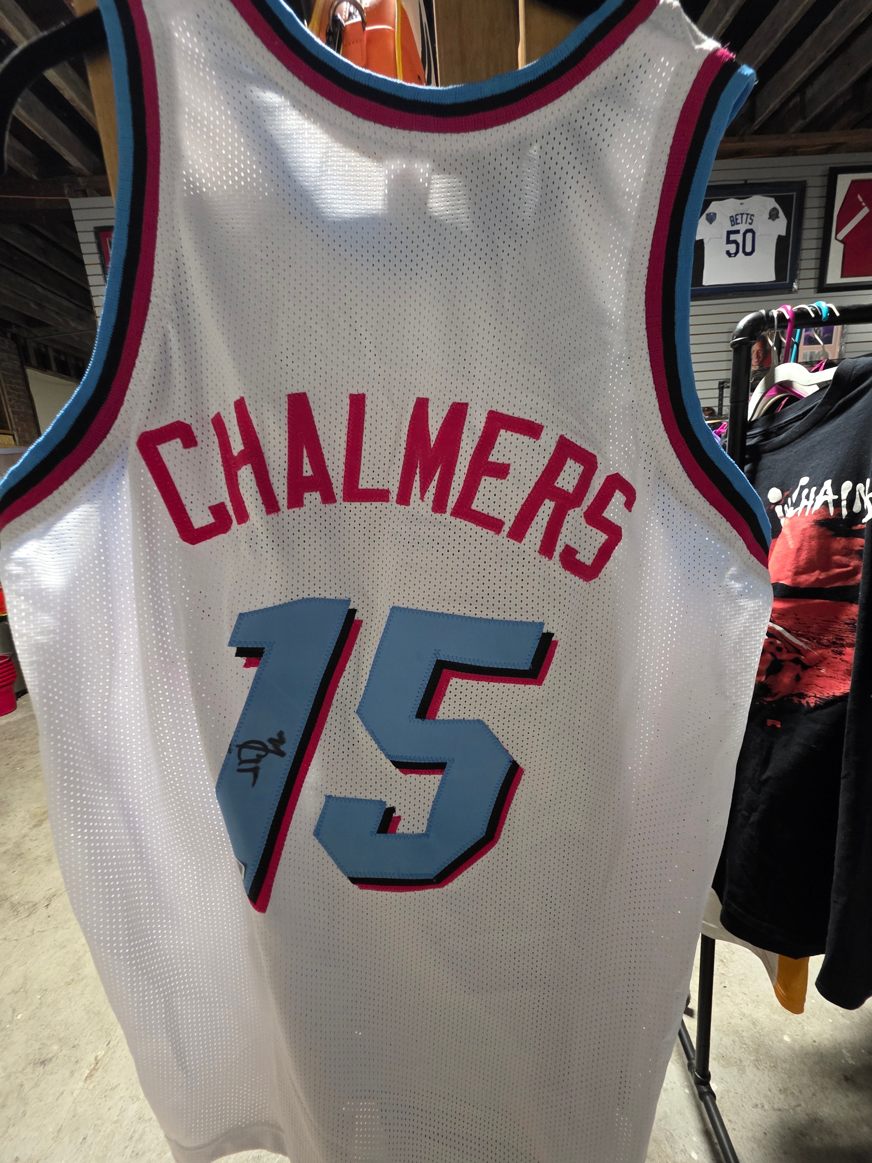Vintage Mario Chalmers Miami Heat Basketball Jersey Signed Auto Beckett COA