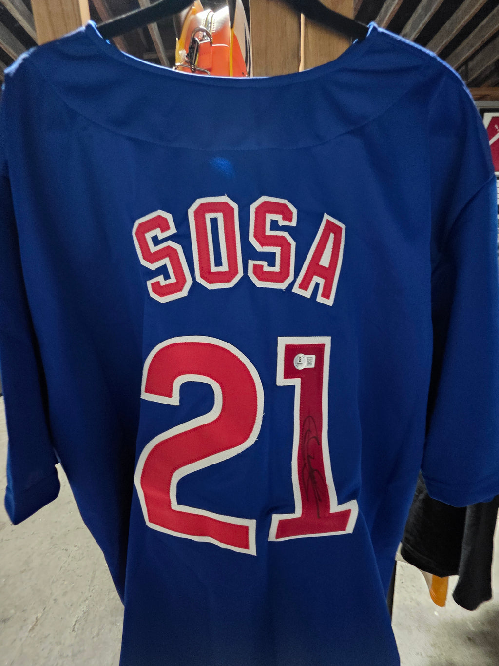 Sammy Sosa Chicago Cubs Baseball Jersey Signed Autograph Beckett COA Collectible