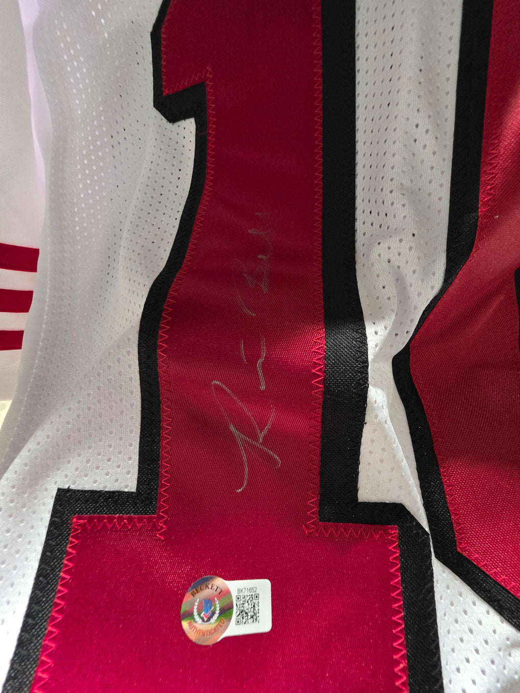 Ronnie Bell Signed Autograph Number 10 White Football Jersey Beckett Authenticated