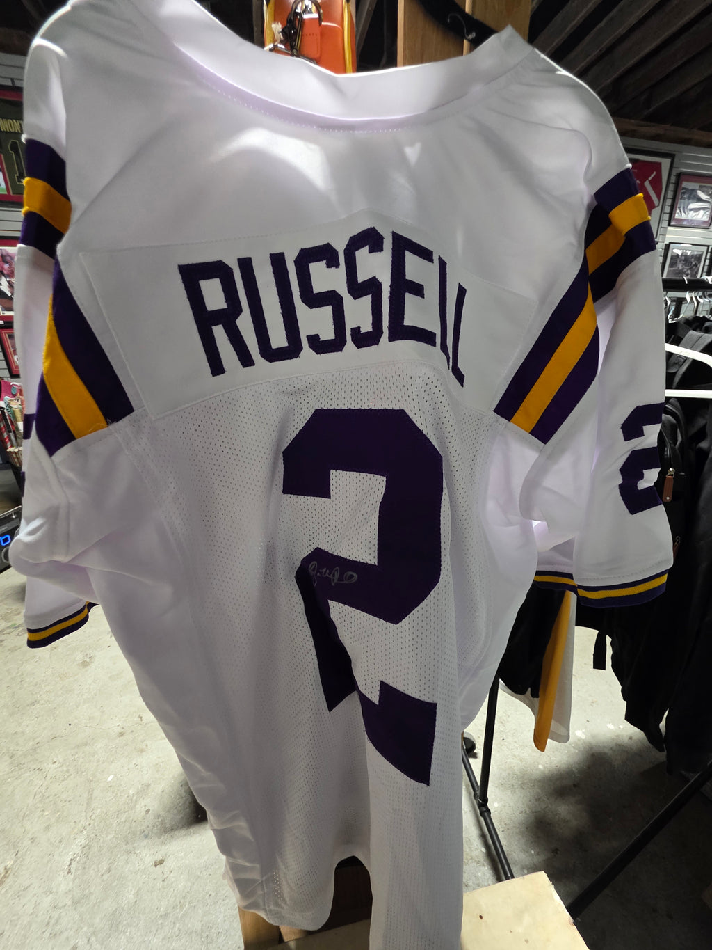 JaMarcus Russell LSU Tigers Football Jersey Purple Gold College Collectible