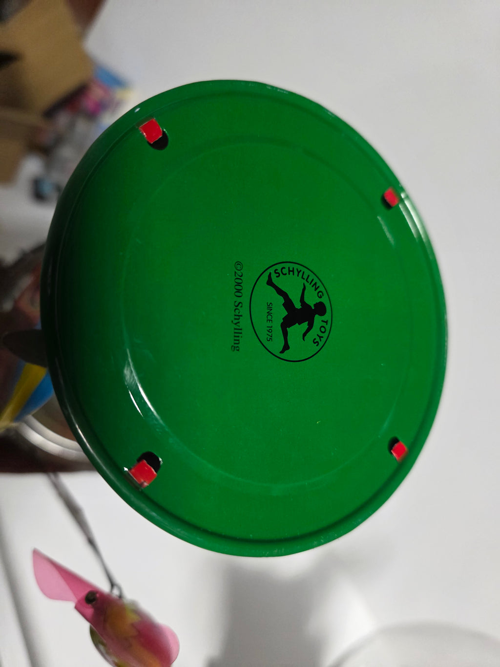 Vintage Schylling Ride A Rocket Tin Carousel Toy Space Ride Display Collectible
