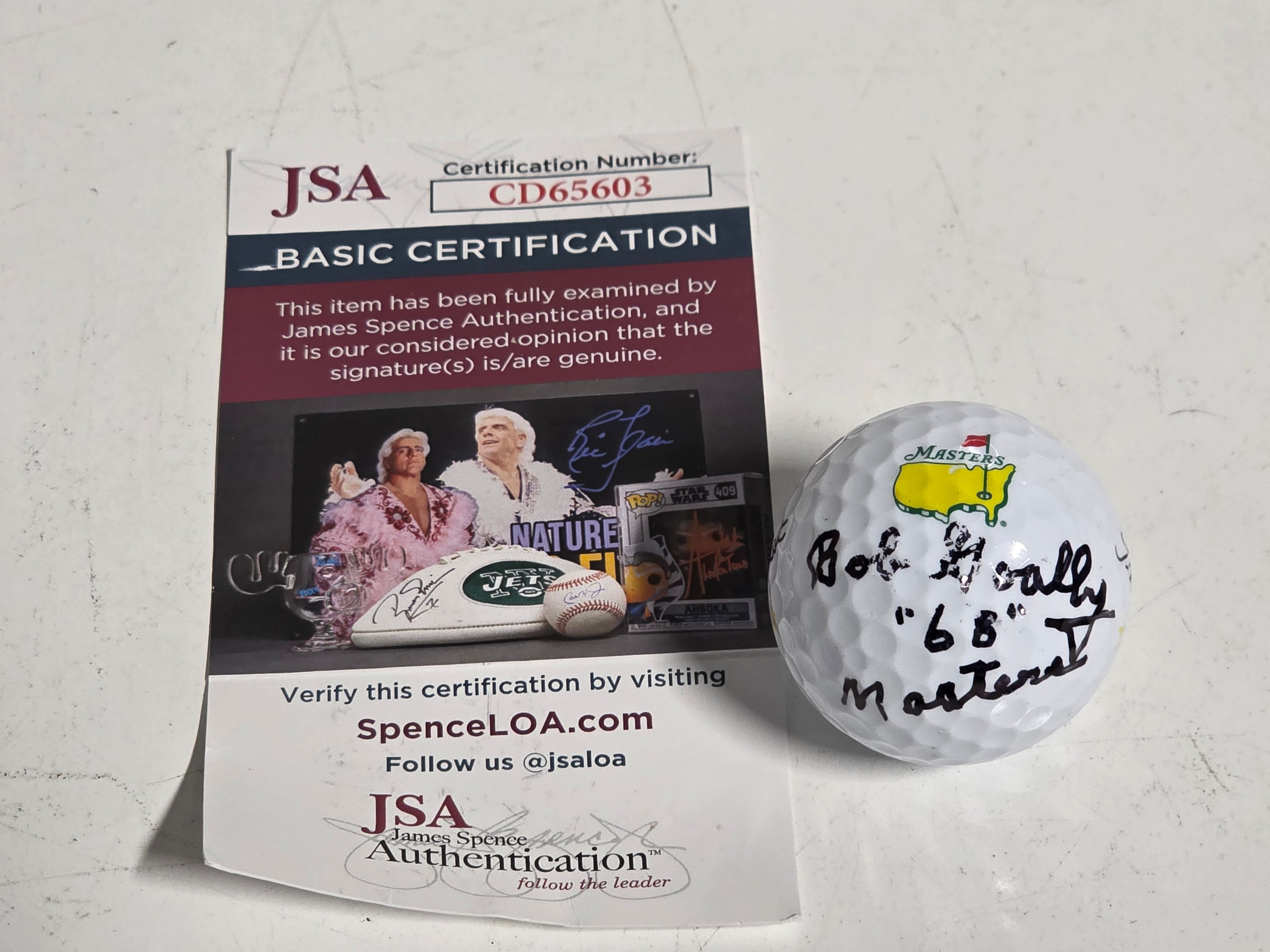 🏌️‍♂️ Autographed Masters Golf Ball – Bob Goalby "1968 Masters" + JSA Certified 🏆