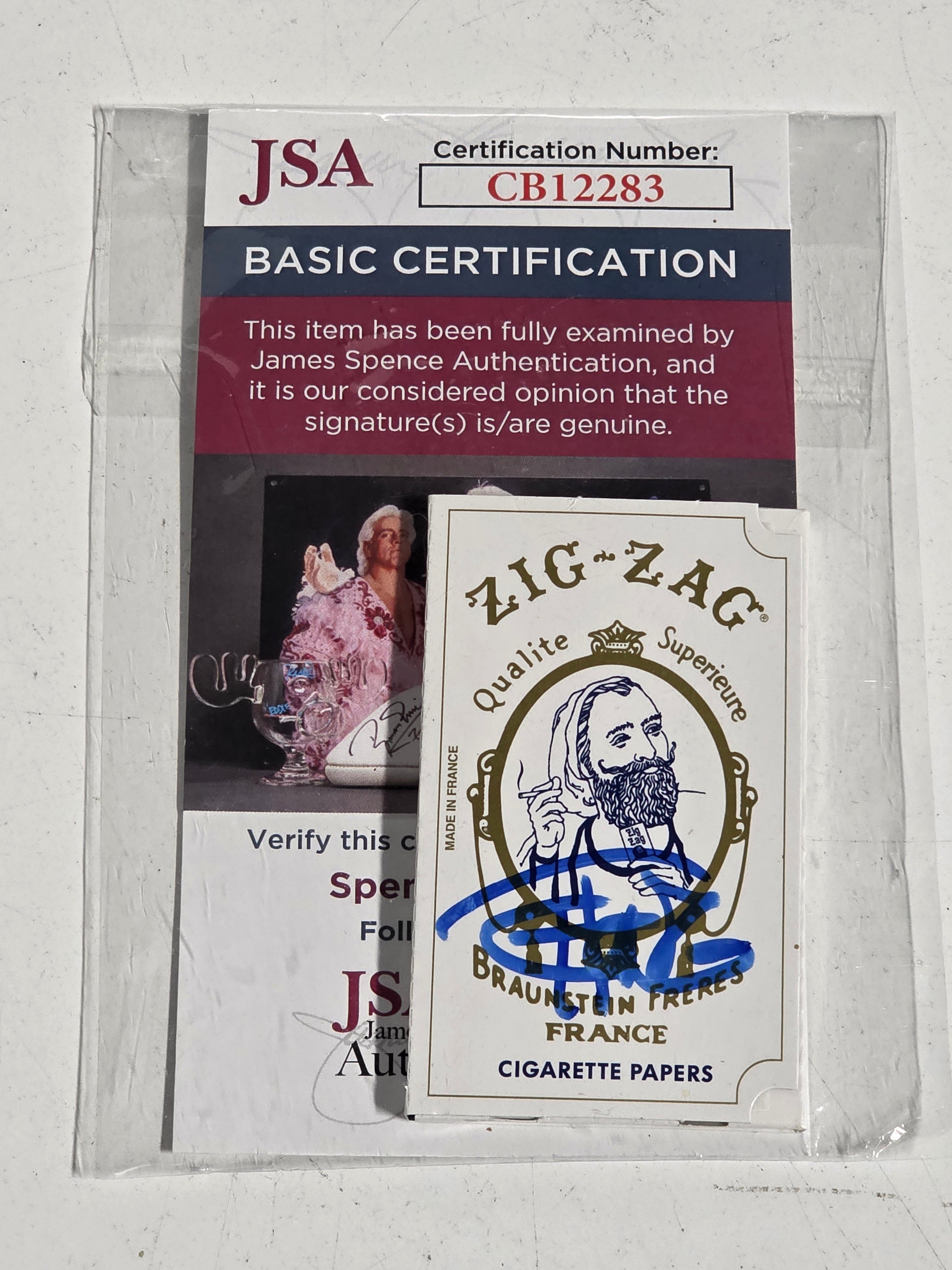 Vintage Tommy Chong Signed Zig Zag Cigarette Papers Pack JSA Certified Autograph
