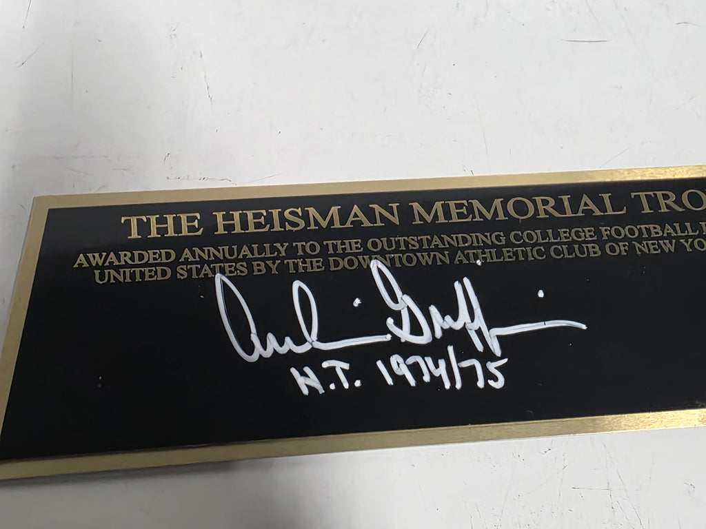 Vintage Archie Griffin Signed Heisman Trophy Plaque Ohio State JSA Beckett
