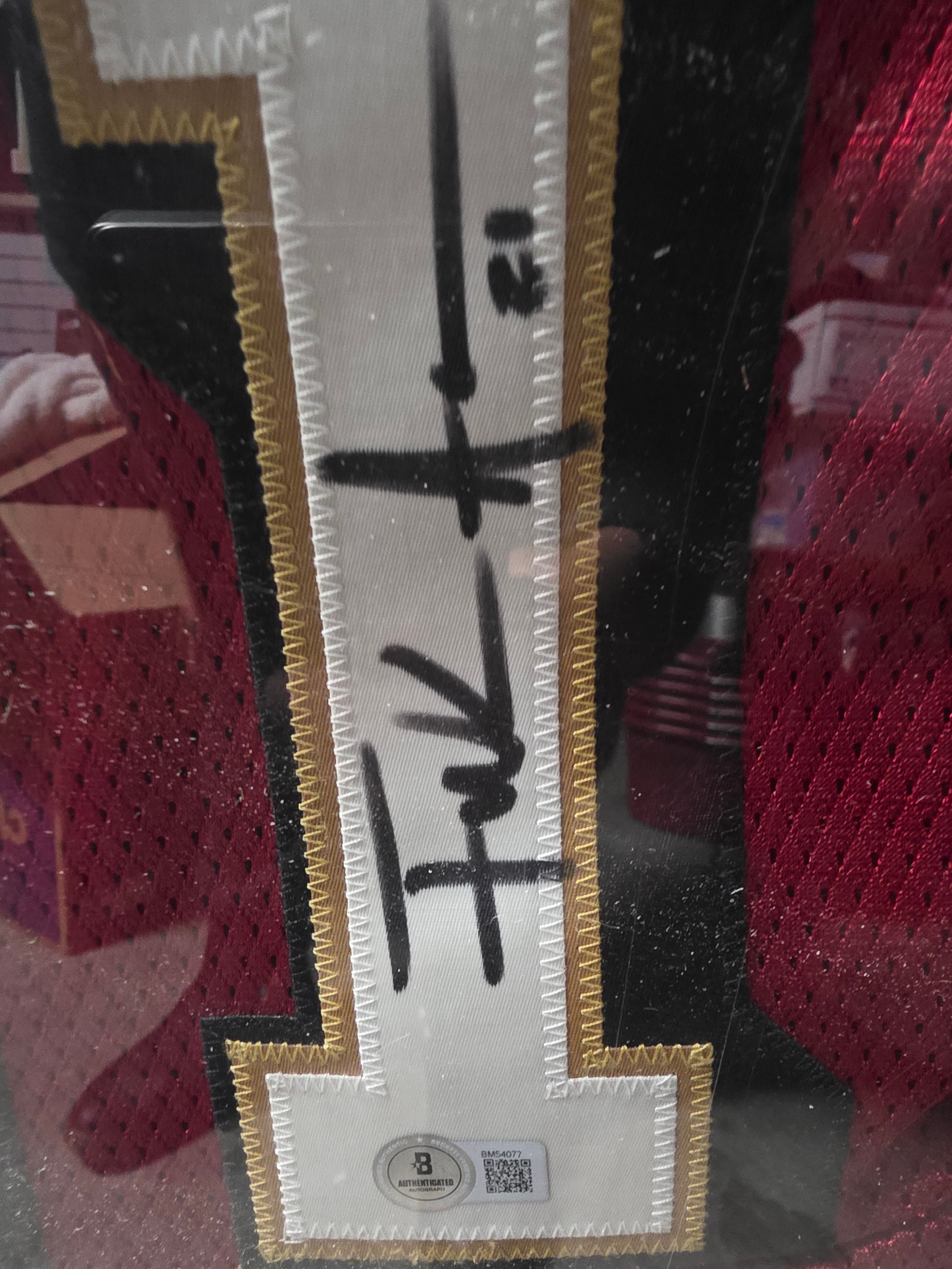 Signed San Francisco 49ers Number 21 Framed NFL Jersey Beckett Authenticated Display