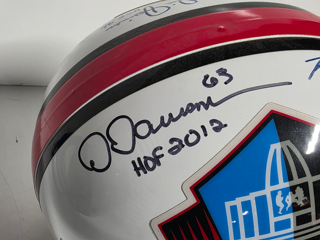 Joe Greene Eric Dickerson Warren Moon Multi Star Autographed Pro Football HOF Helmet