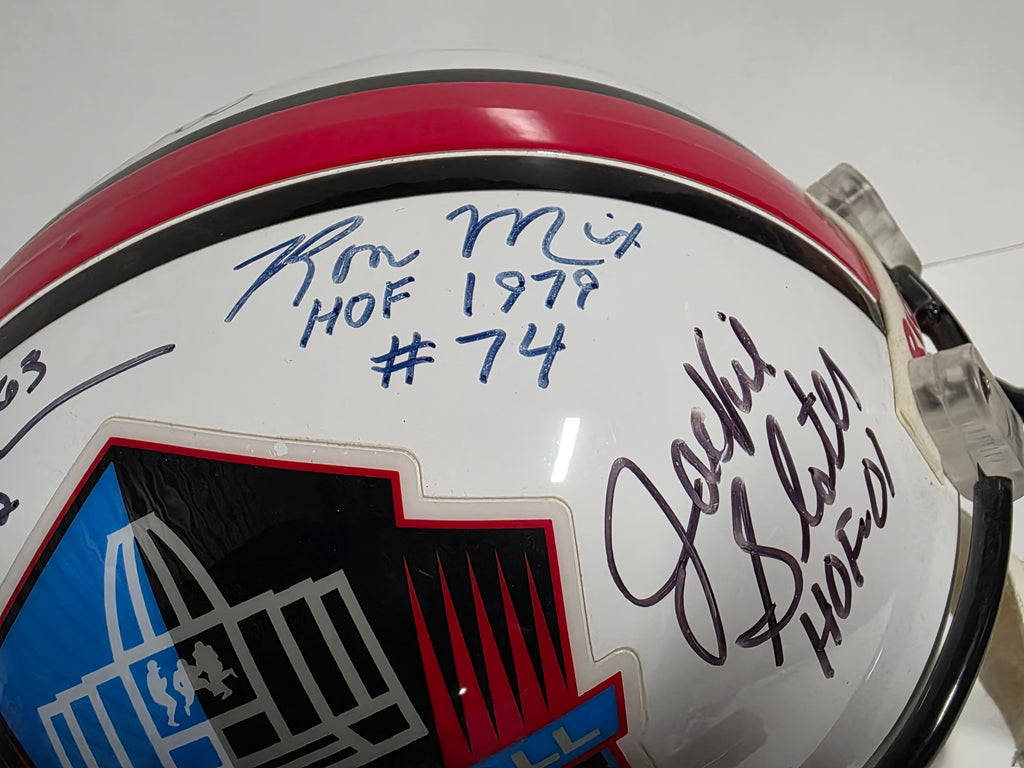 Joe Greene Eric Dickerson Warren Moon Multi Star Autographed Pro Football HOF Helmet