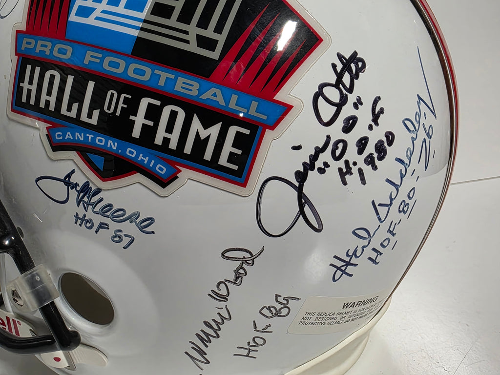Joe Greene Eric Dickerson Warren Moon Multi Star Autographed Pro Football HOF Helmet