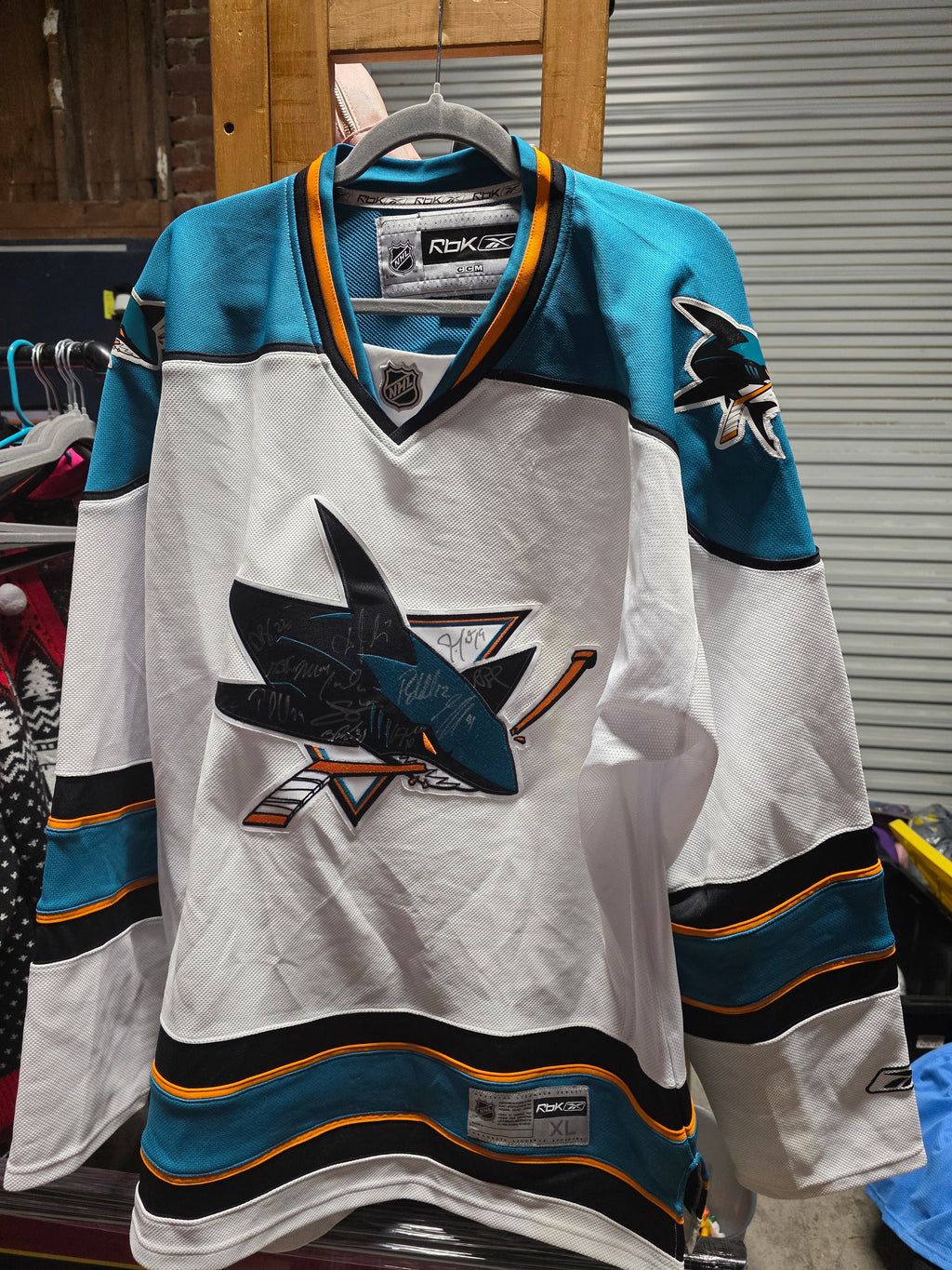 Joe Thornton Patrick Marleau Joe Pavelski San Jose Sharks Autographed NHL Jersey