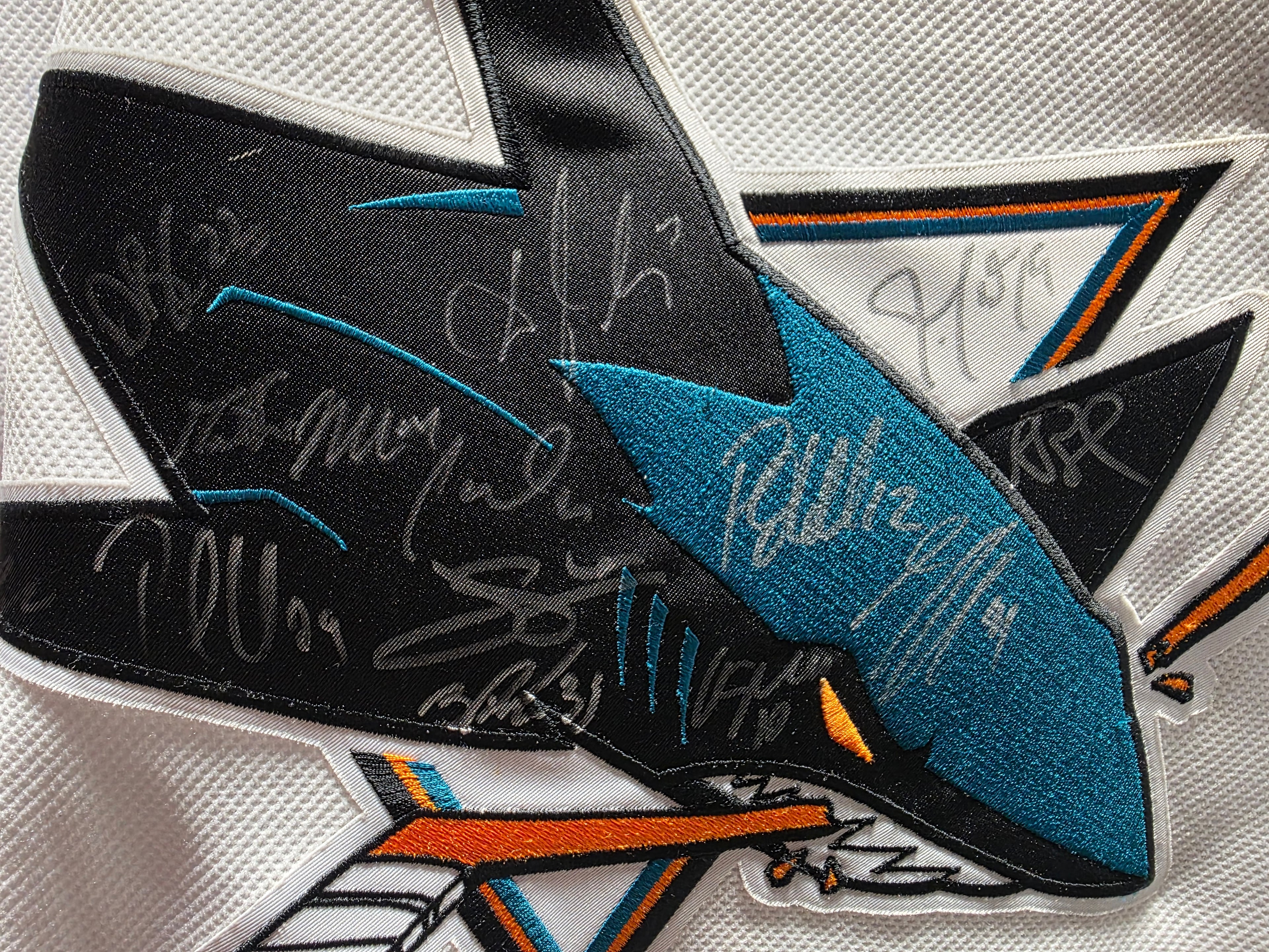 Joe Thornton Patrick Marleau Joe Pavelski San Jose Sharks Autographed NHL Jersey
