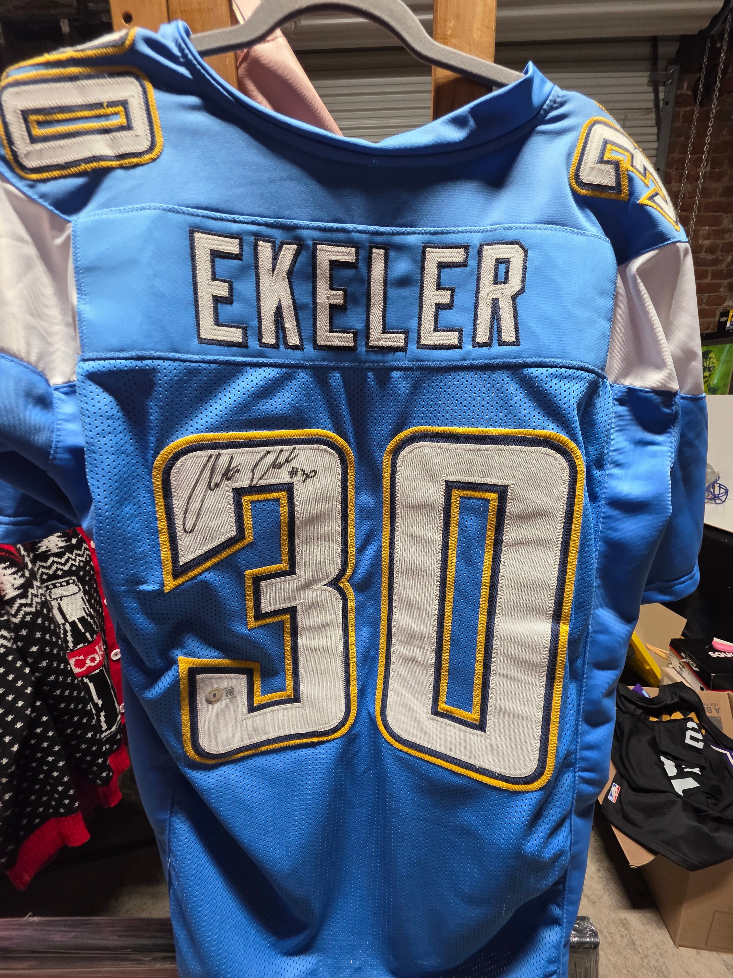 Austin Ekeler Autograph / Signed Los Angeles Chargers Football Jersey Beckett Witnessed COA