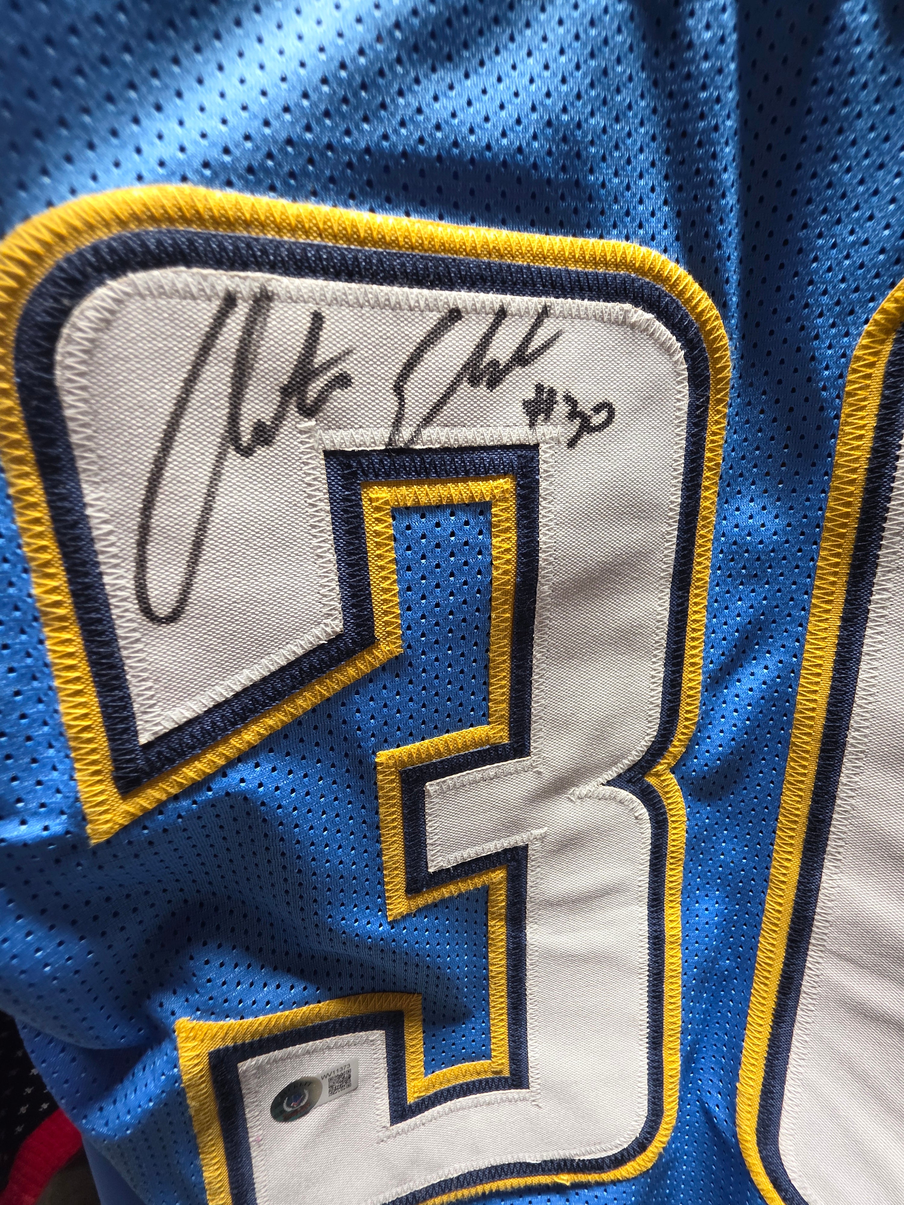 Austin Ekeler Autograph / Signed Los Angeles Chargers Football Jersey Beckett Witnessed COA