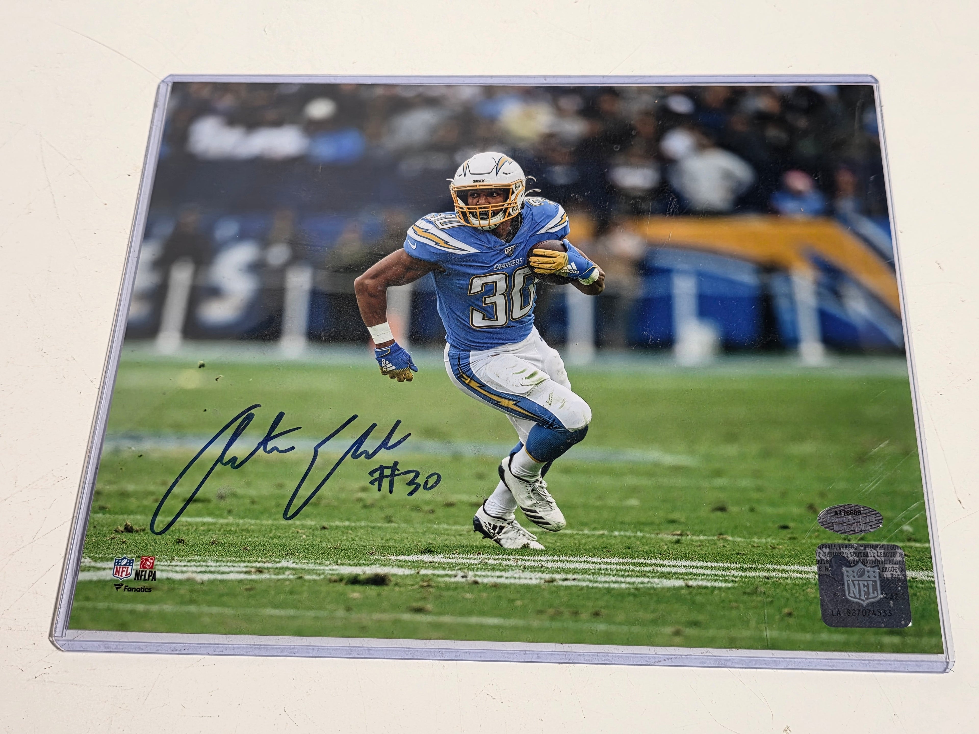 Austin Ekeler Signed Los Angeles Chargers 8x10 NFL Action Photo Autograph