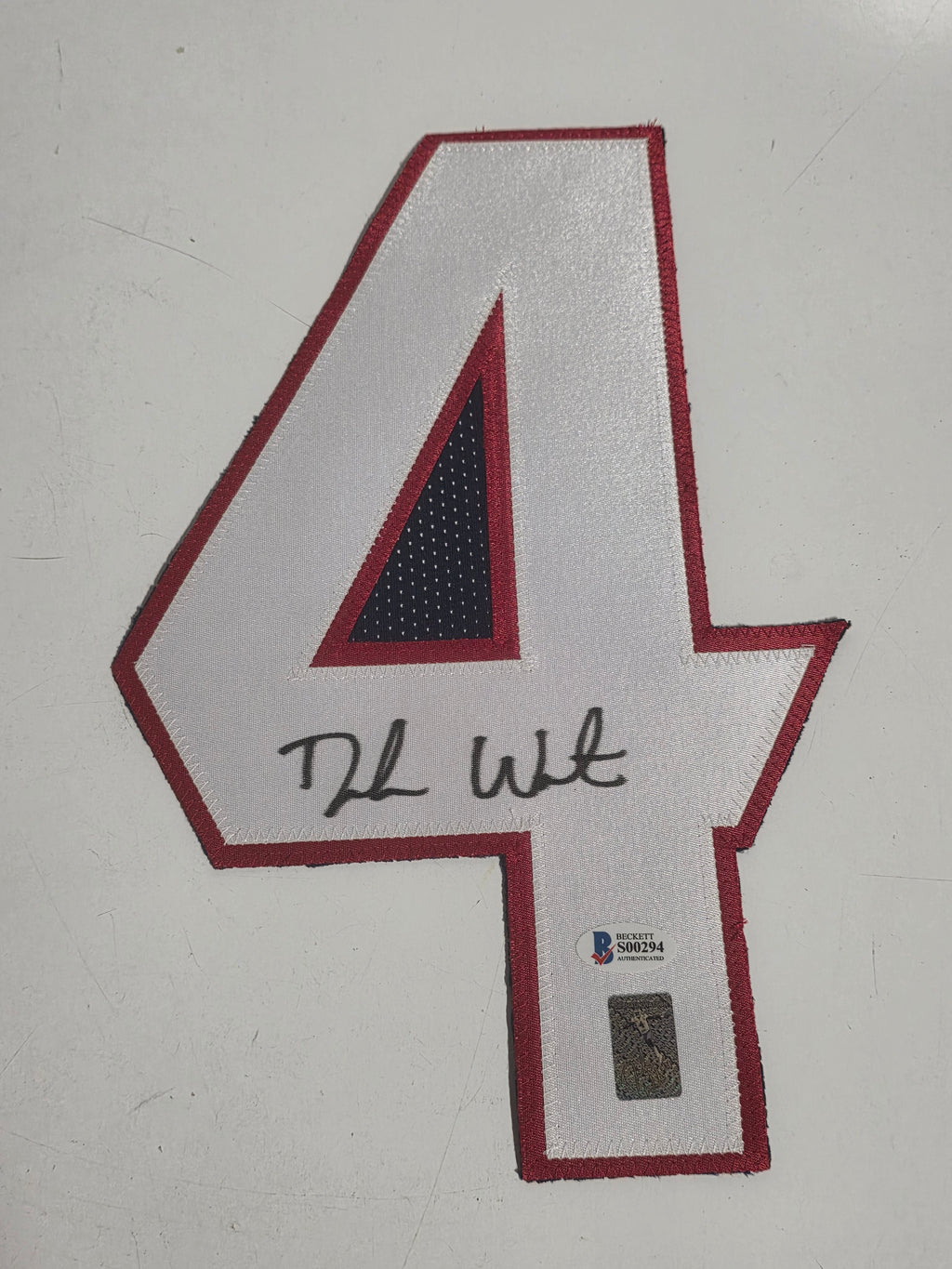 Deshaun Watson Signed NFL Jersey Number Four Patch Collectible Beckett