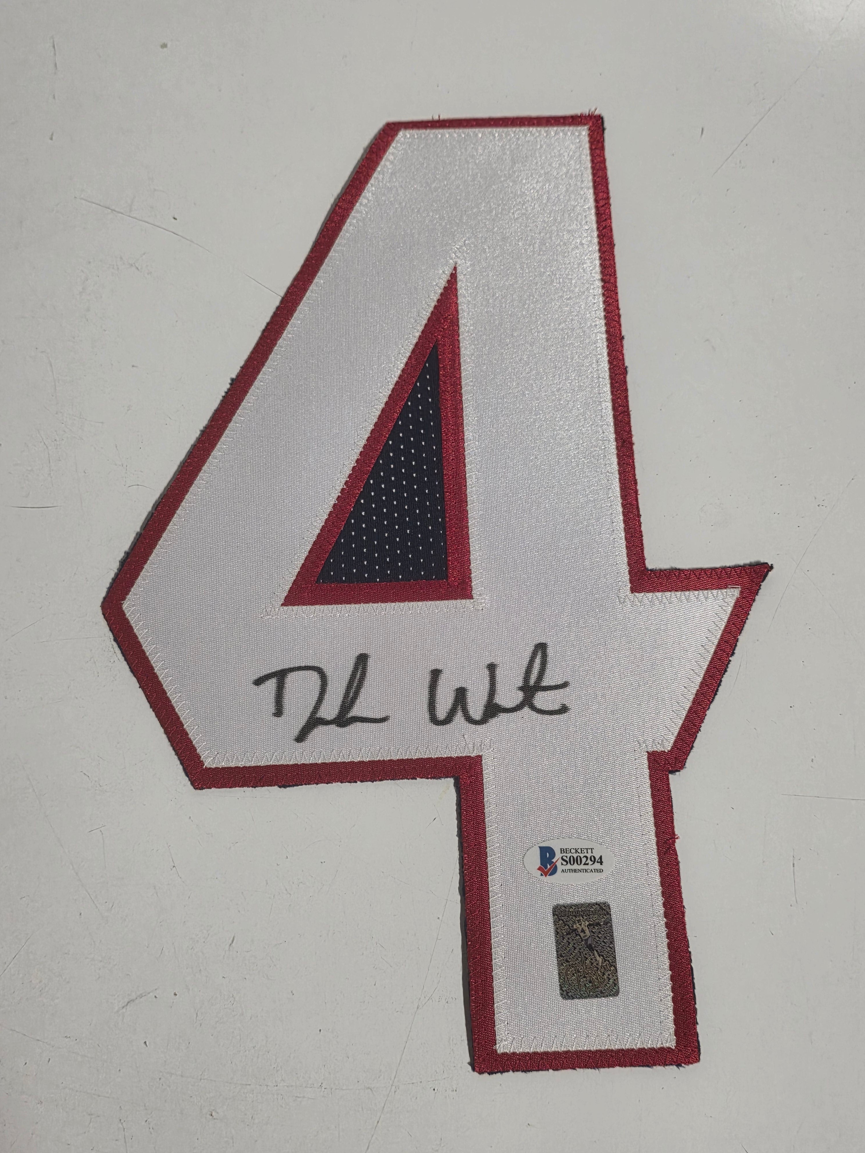 Deshaun Watson Signed NFL Jersey Number Four Patch Collectible Beckett