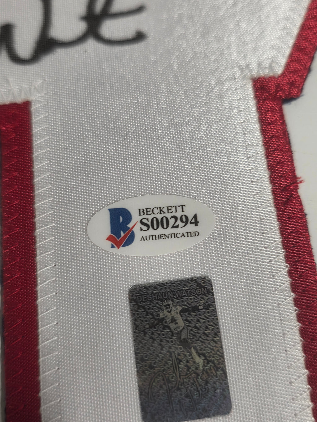 Deshaun Watson Signed NFL Jersey Number Four Patch Collectible Beckett