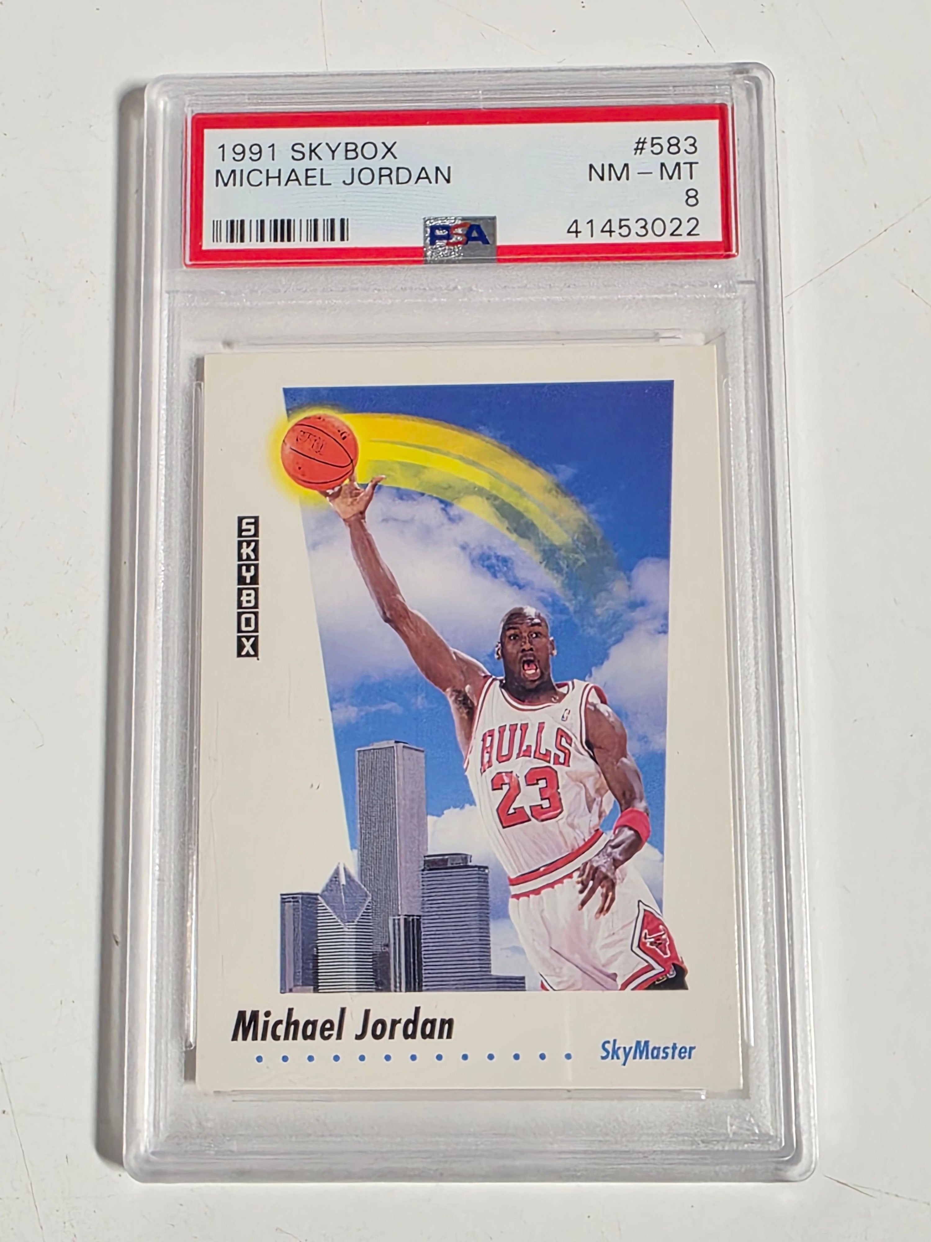 1991 SkyBox Michael Jordan Chicago Bulls PSA 8 NM MT SkyMaster Basketball Card