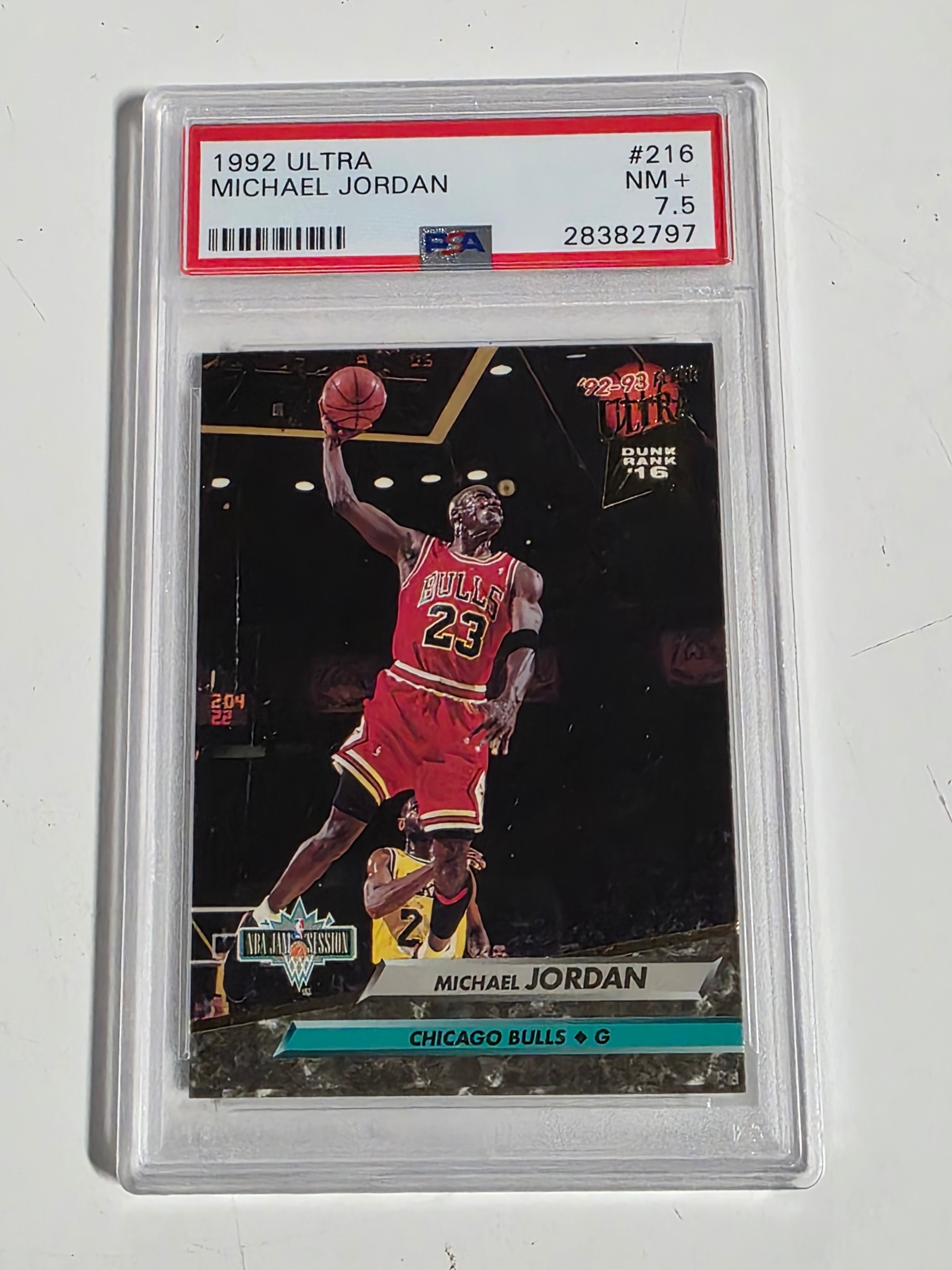1992 Ultra Michael Jordan Chicago Bulls PSA NM Plus 7.5 Graded Basketball Card