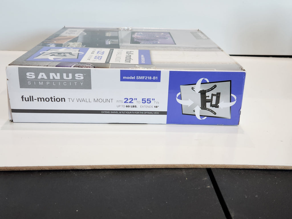 Sanus Simplicity Full Motion TV Wall Mount SMF218-B1 22-55 Inch Adjustable