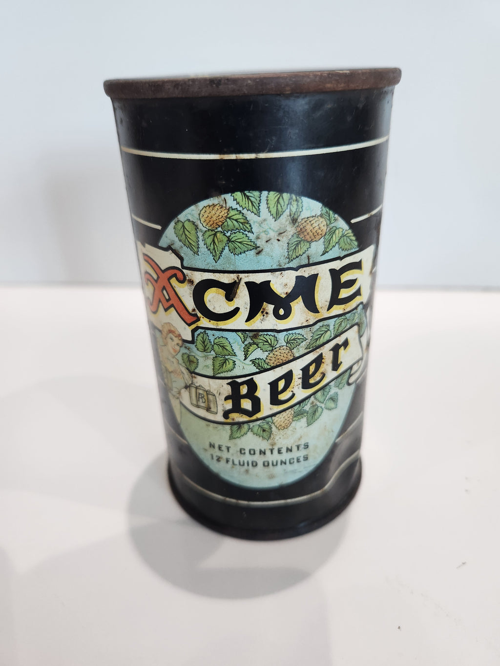 Title Vintage Acme Beer Cone Top Bank San Francisco Acme Breweries Advertising Can