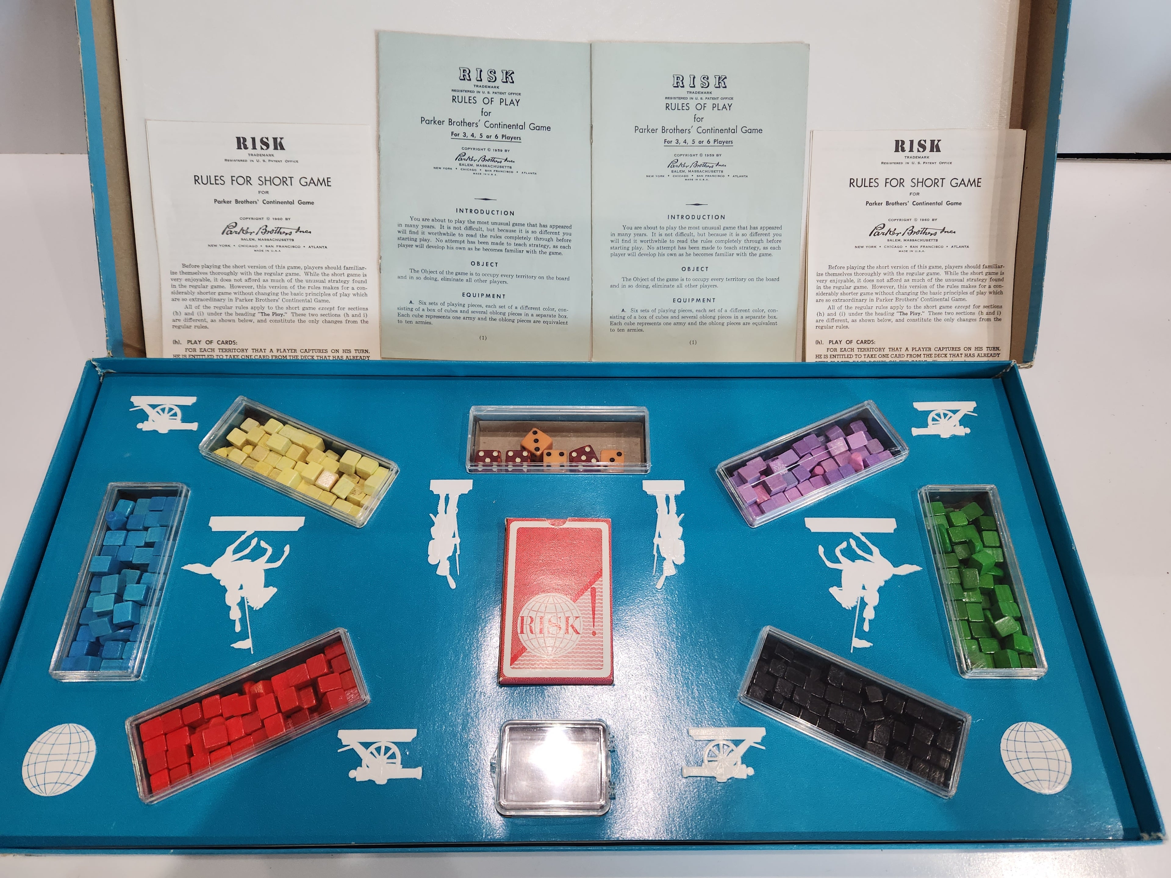 Vintage Parker Brothers Risk Continental Game Board Game 1959 Complete