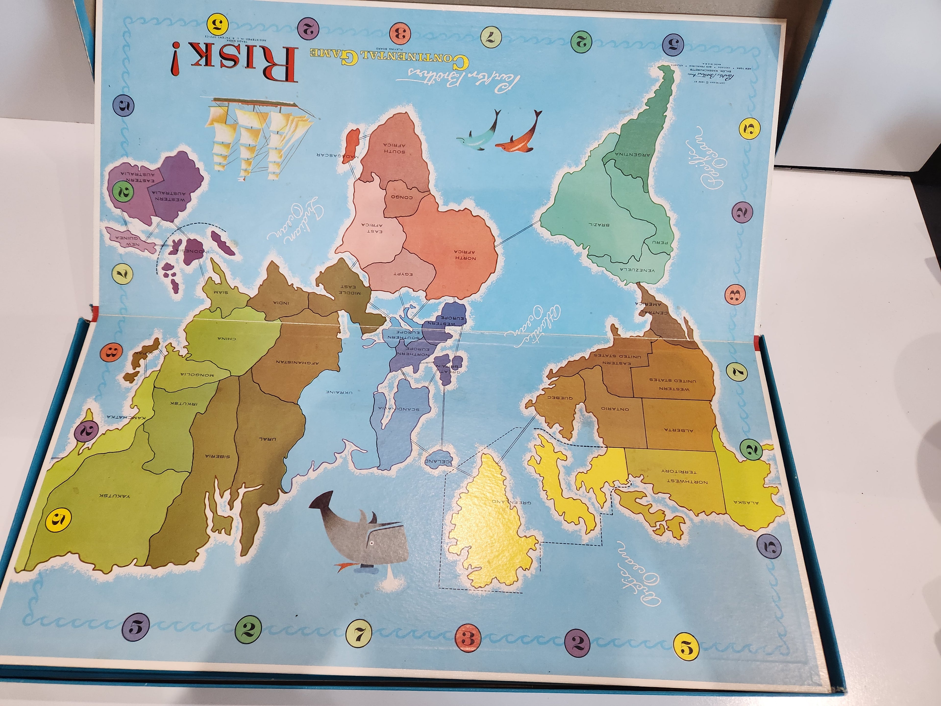 Vintage Parker Brothers Risk Continental Game Board Game 1959 Complete