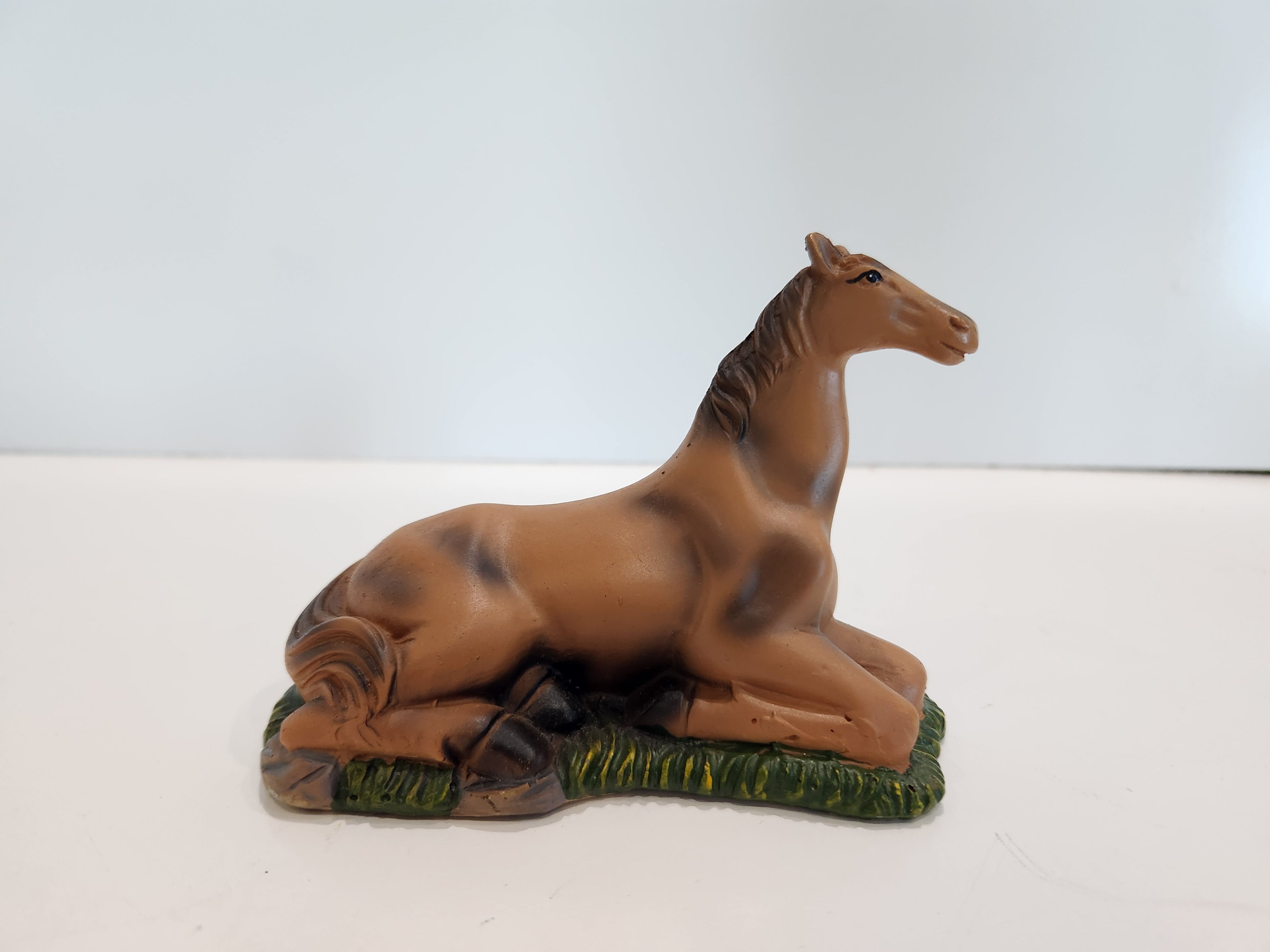 Vintage Ceramic Resting Horse Figurine Farm Animal Statue Country Decor