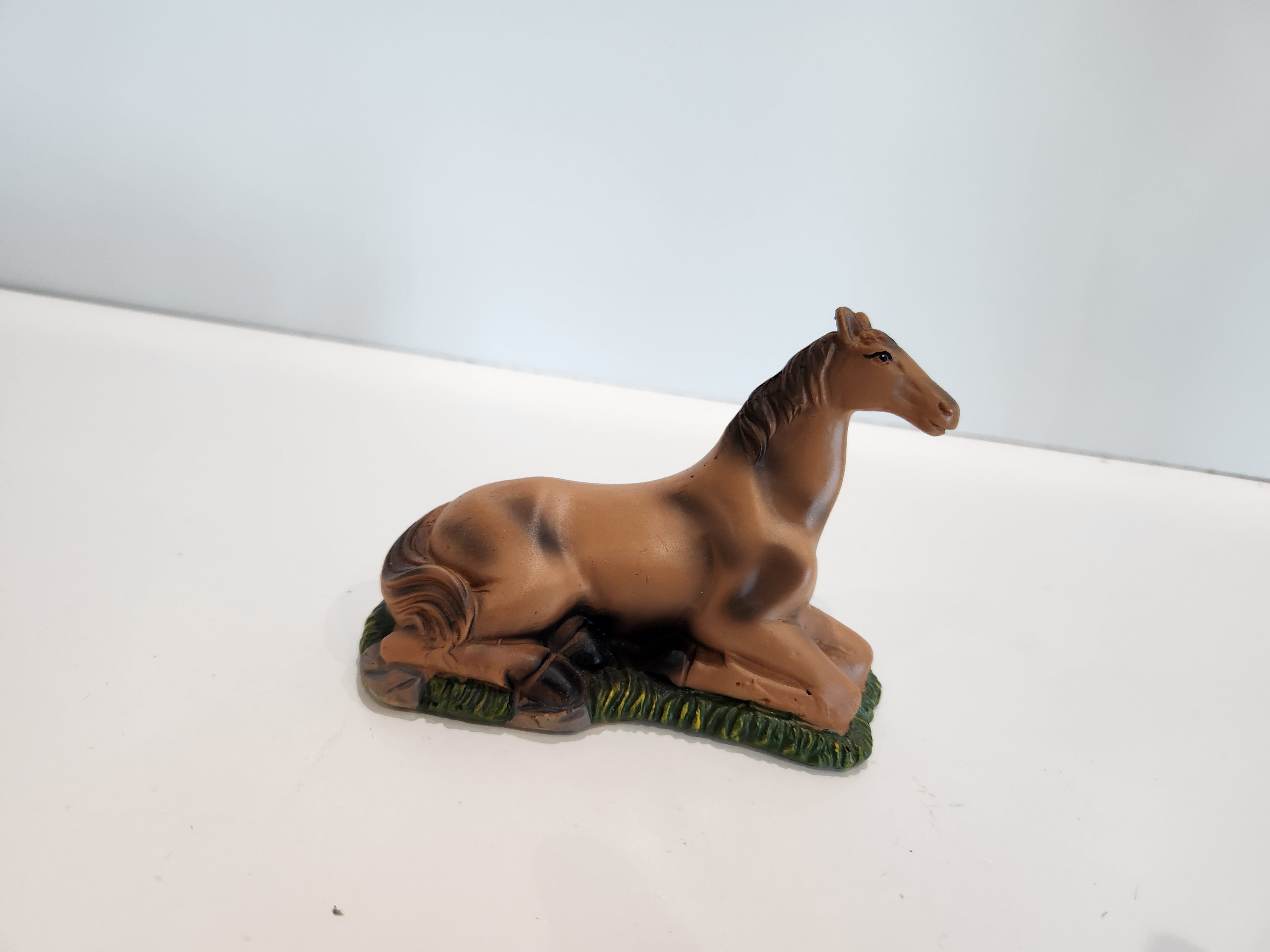 Vintage Ceramic Resting Horse Figurine Farm Animal Statue Country Decor