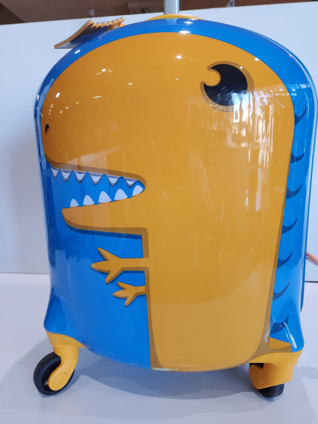 Rockland My First Luggage Kids Dinosaur T-Rex Rolling Carry On Suitcase Blue
