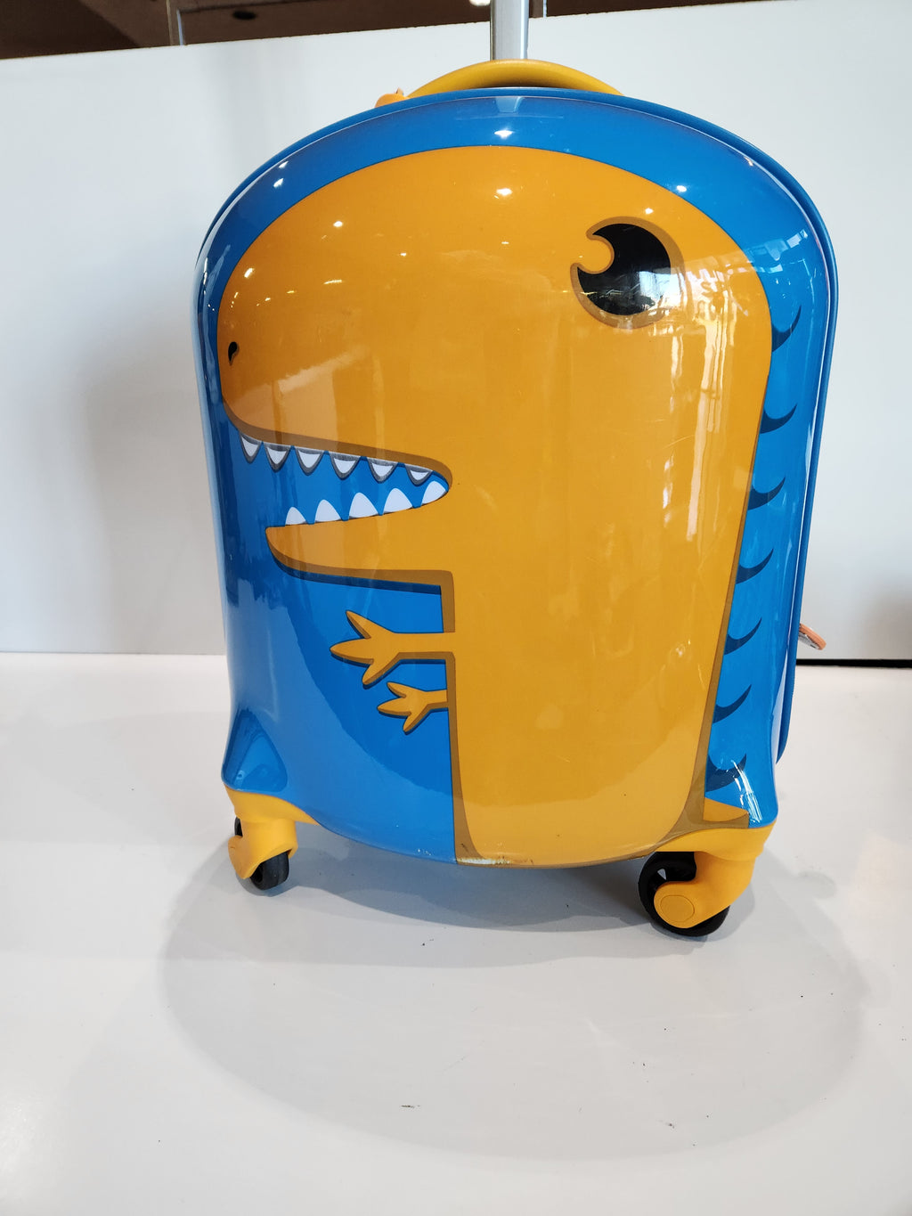 Rockland My First Luggage Kids Dinosaur T-Rex Rolling Carry On Suitcase Blue